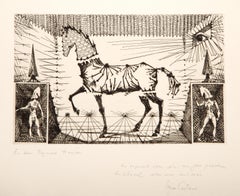 Le Cheval de Briques, acquaforte moderna di Lucien Coutaud