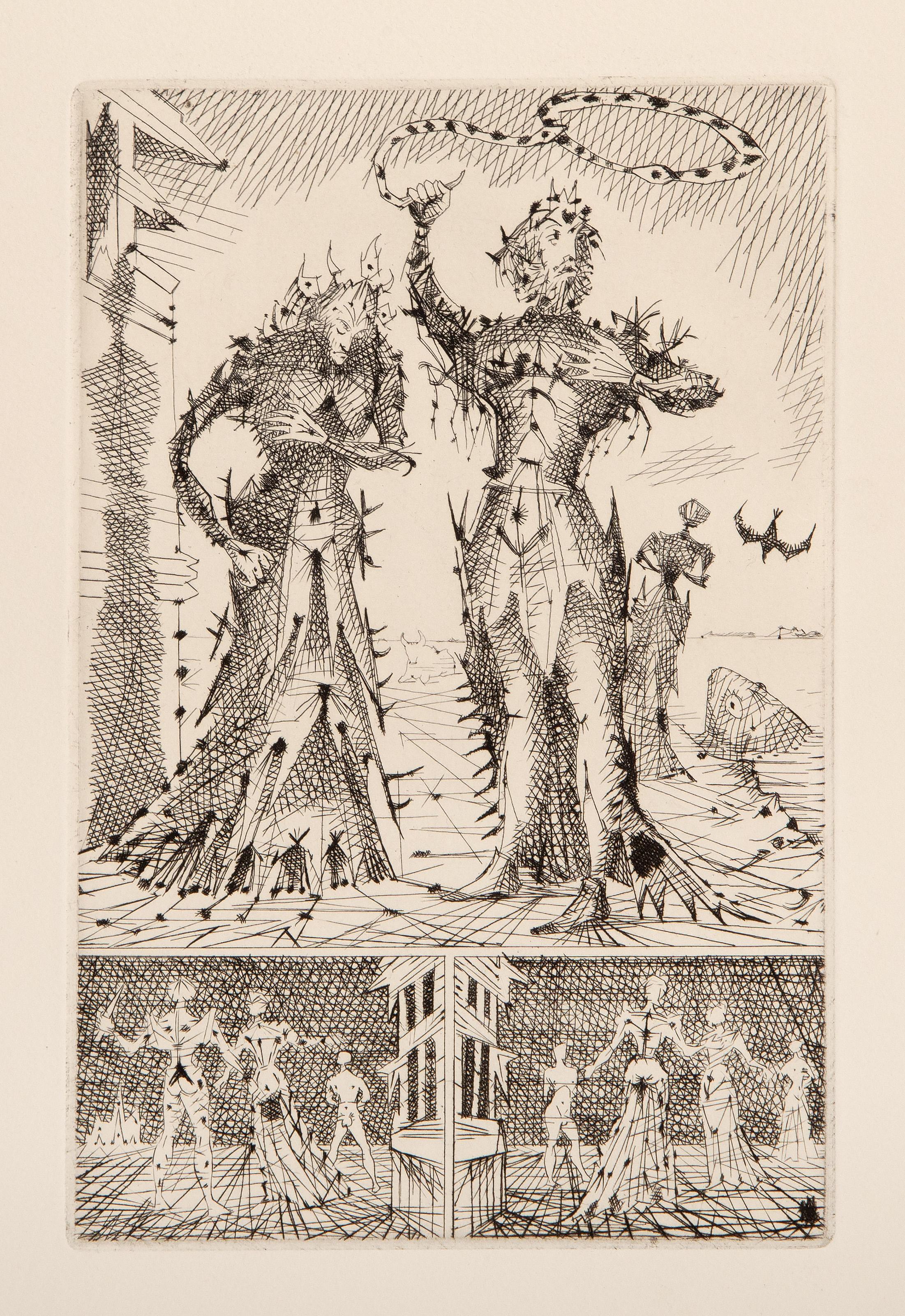  Lucien Coutaud, French (1904 - 1977) -  Le Taureau Blanc II, Year: 1957, Medium: Etching, Image Size: 7.75 x 5 inches, Size: 13 x 10 in. (33.02 x 25.4 cm), Description: From the collection of the late Larry Saphire.