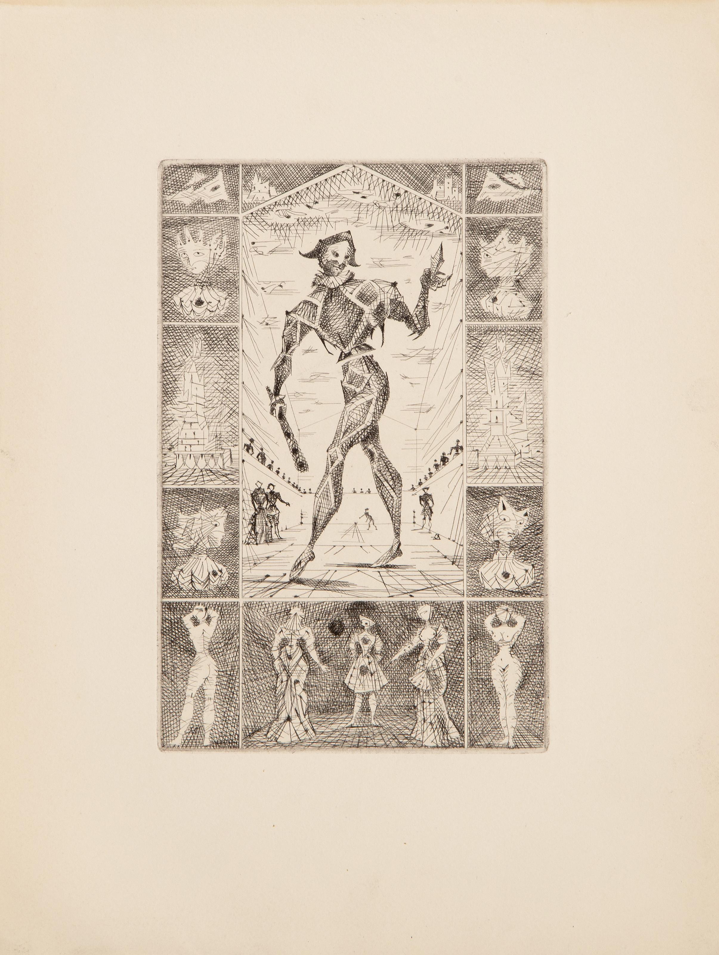 Le Taureau Blanc Plate XIII, Surrealist Etching by Lucien Coutaud 3