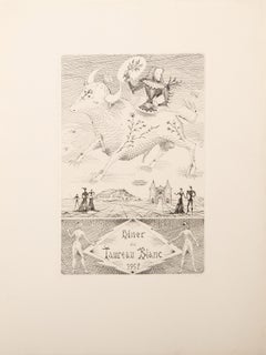 Le Taureau Blanc, Surrealist Etching by Lucien Coutaud