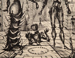 The Sentence, Surrealist Etching by Lucien Coutaud
