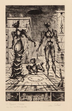 The Sentence, Surrealist Etching by Lucien Coutaud