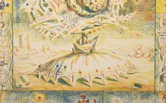 Visage Nocturne II, gravure surréaliste de Lucien Coutaud