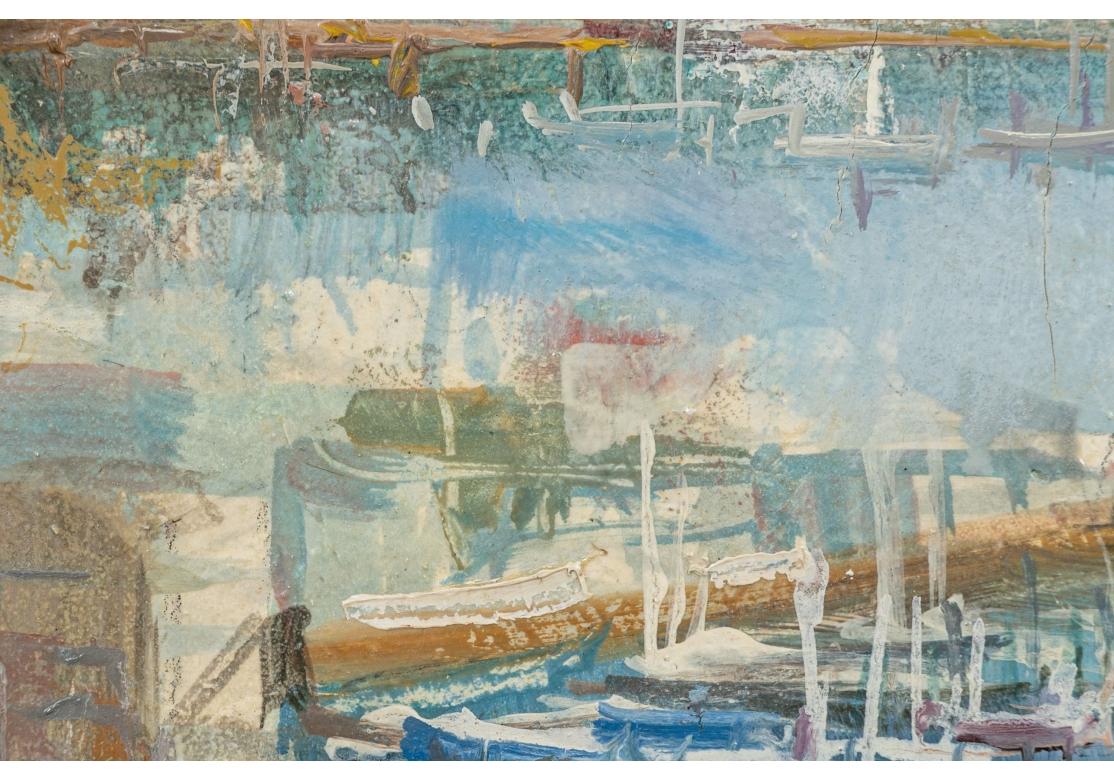 Belle Époque Lucien DeLarue (français, 1927 - 2011) huile sur toile Baulien French Riviera en vente