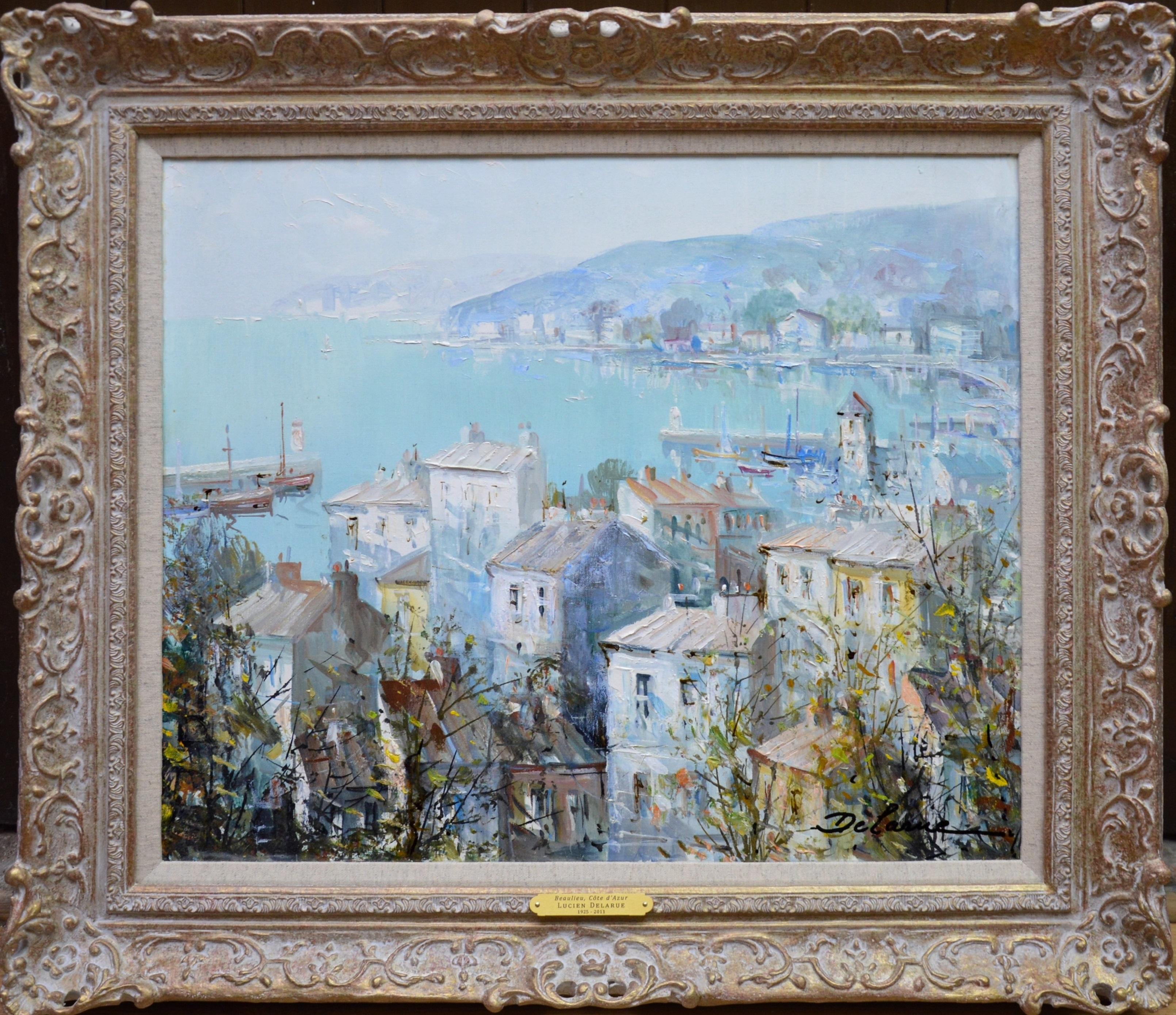 Lucien Delarue Landscape Painting - Beaulieu, Cote D'Azur - French Post Impressionist Oil Painting Mediterranean