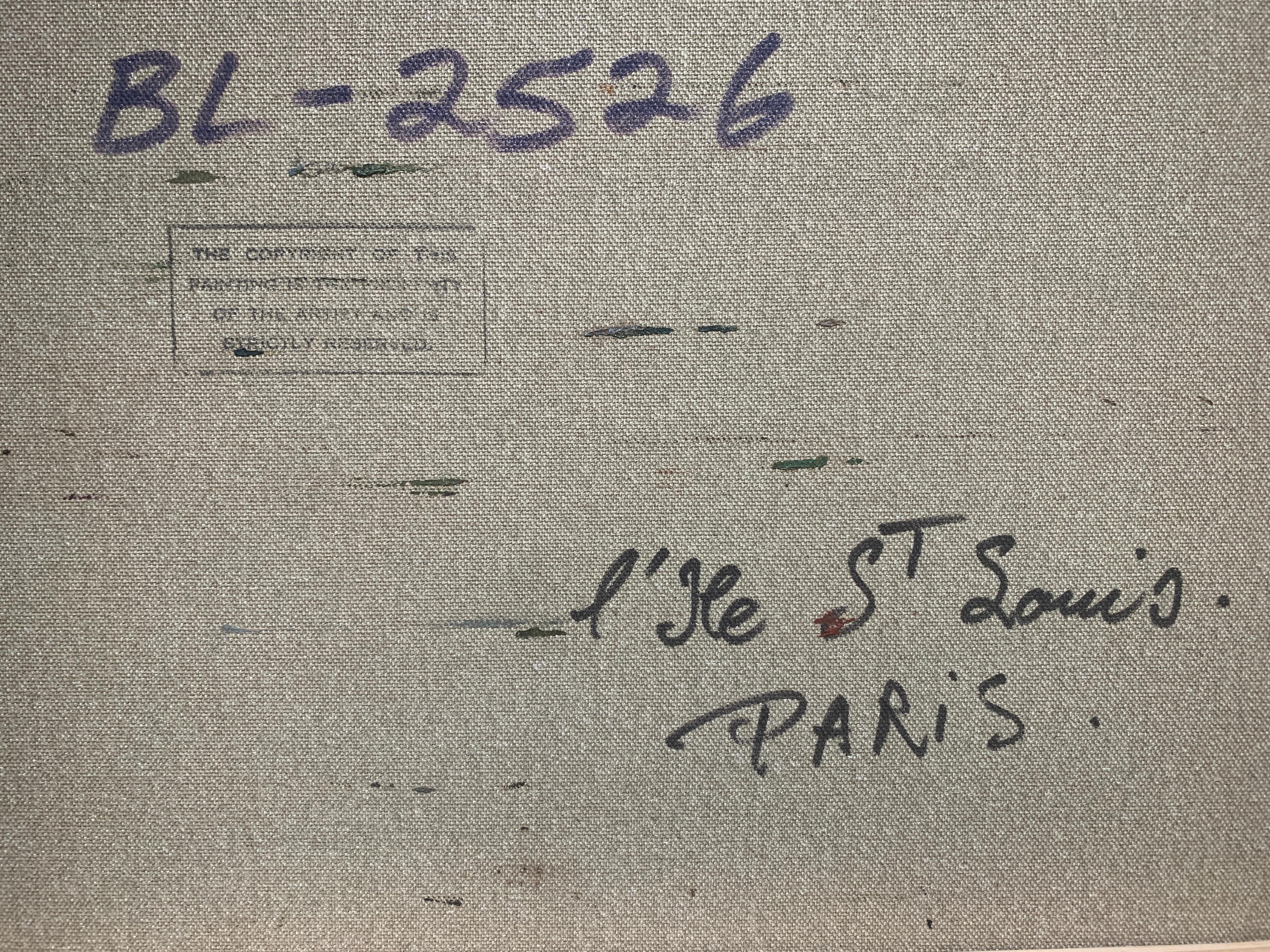 « Île St. Louis Paris », Lucien Delarue, impressionniste, Paris, 18x22, huile en vente 8