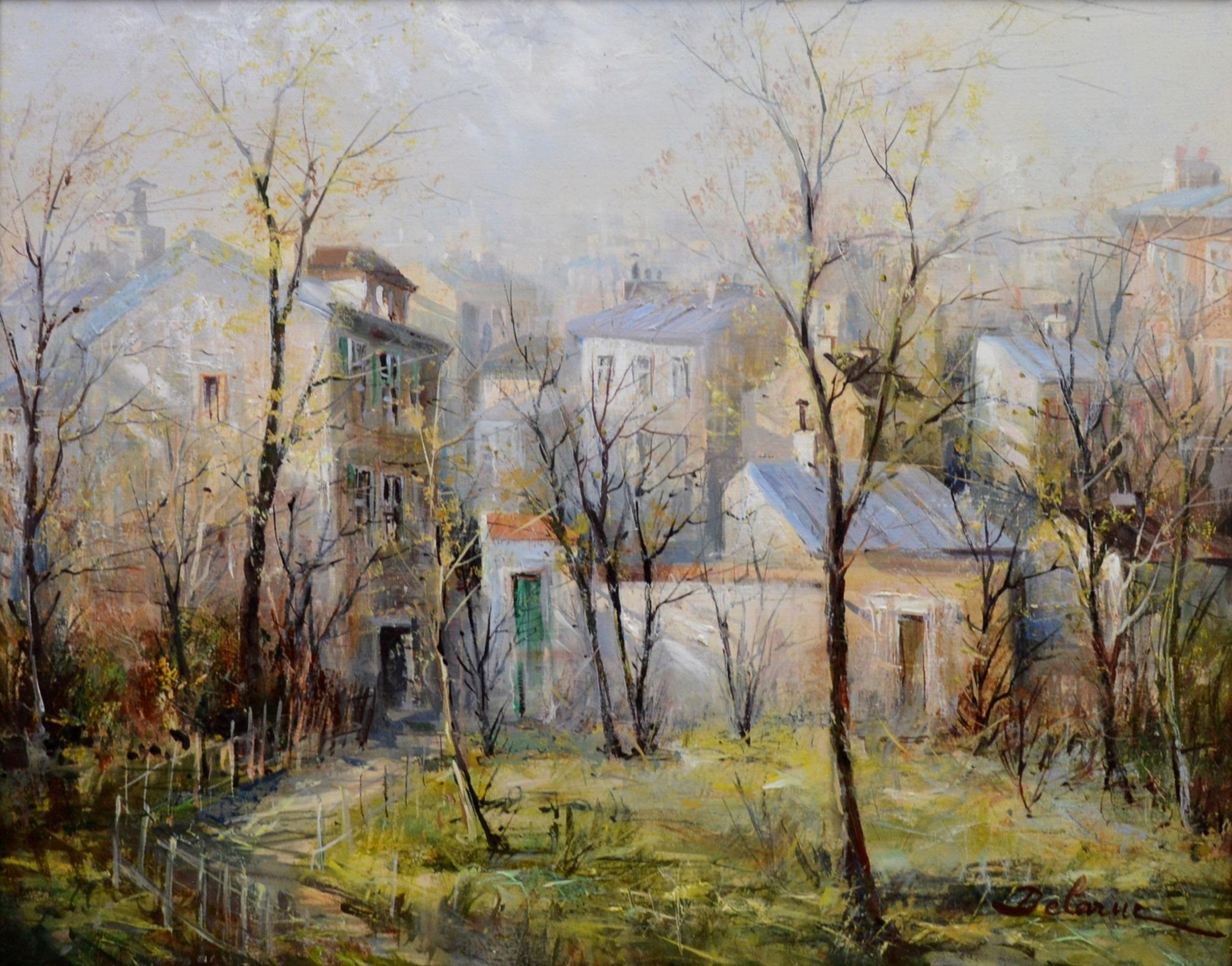 Jardin de Montmartre - Post-Impressionist Painting by Lucien Delarue