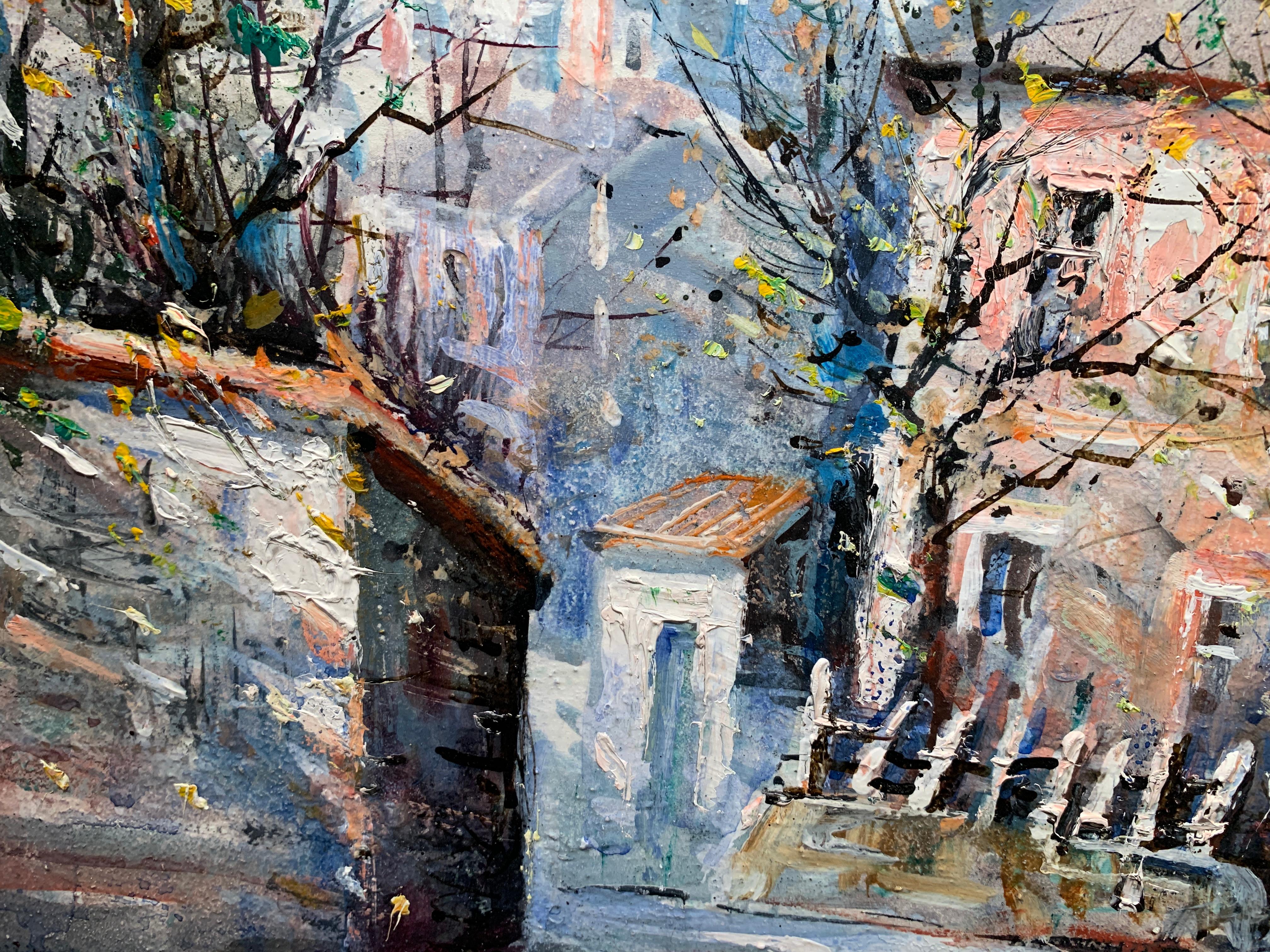 « Le Lapin Agile Montmartre », Lucien Delarue, Impressionniste, Paris, 18x22, Huile en vente 6