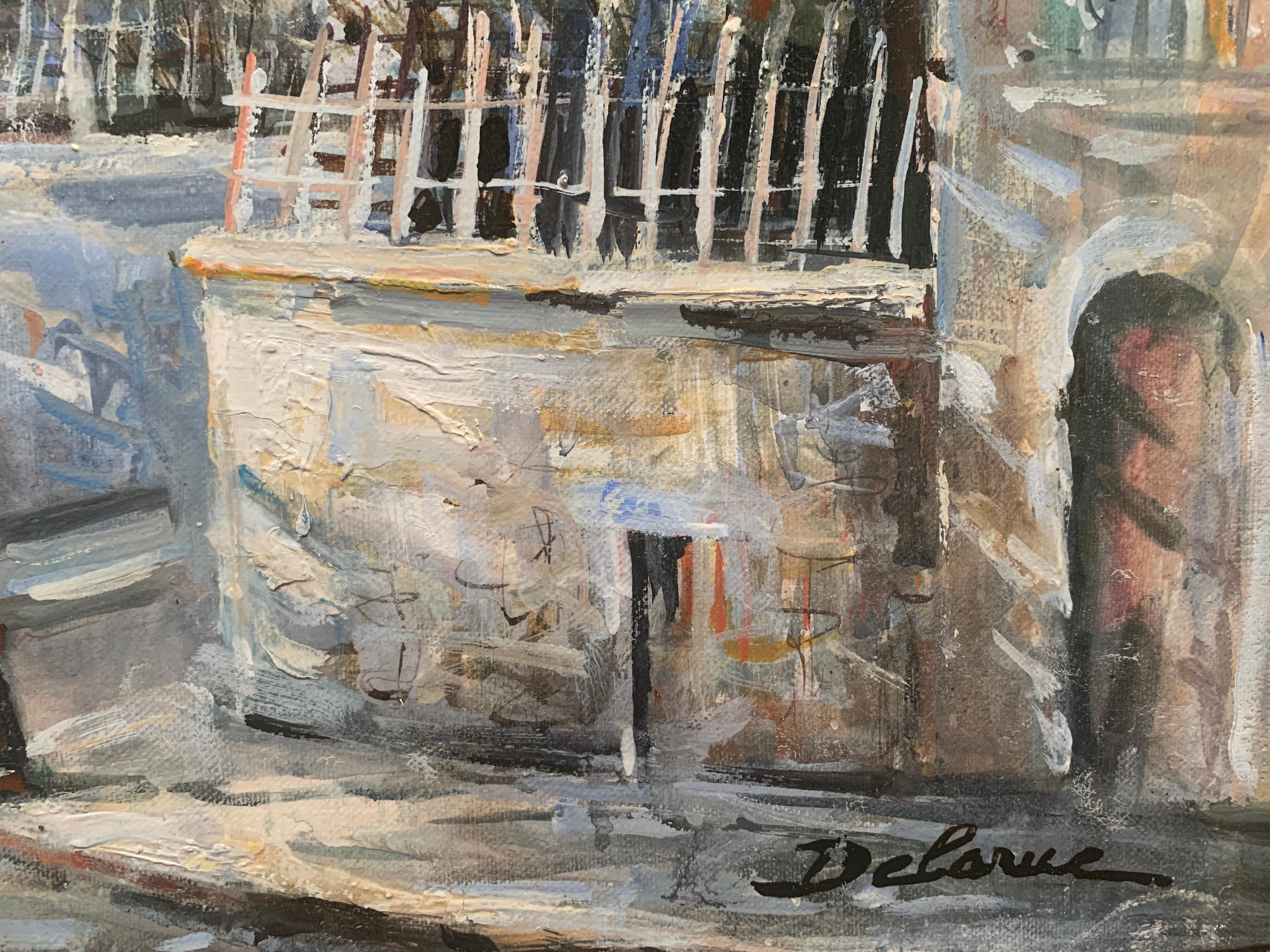 « Le Moulin de la Galette », Lucien Delarue, impressionniste, Paris, 18x22, huile en vente 1