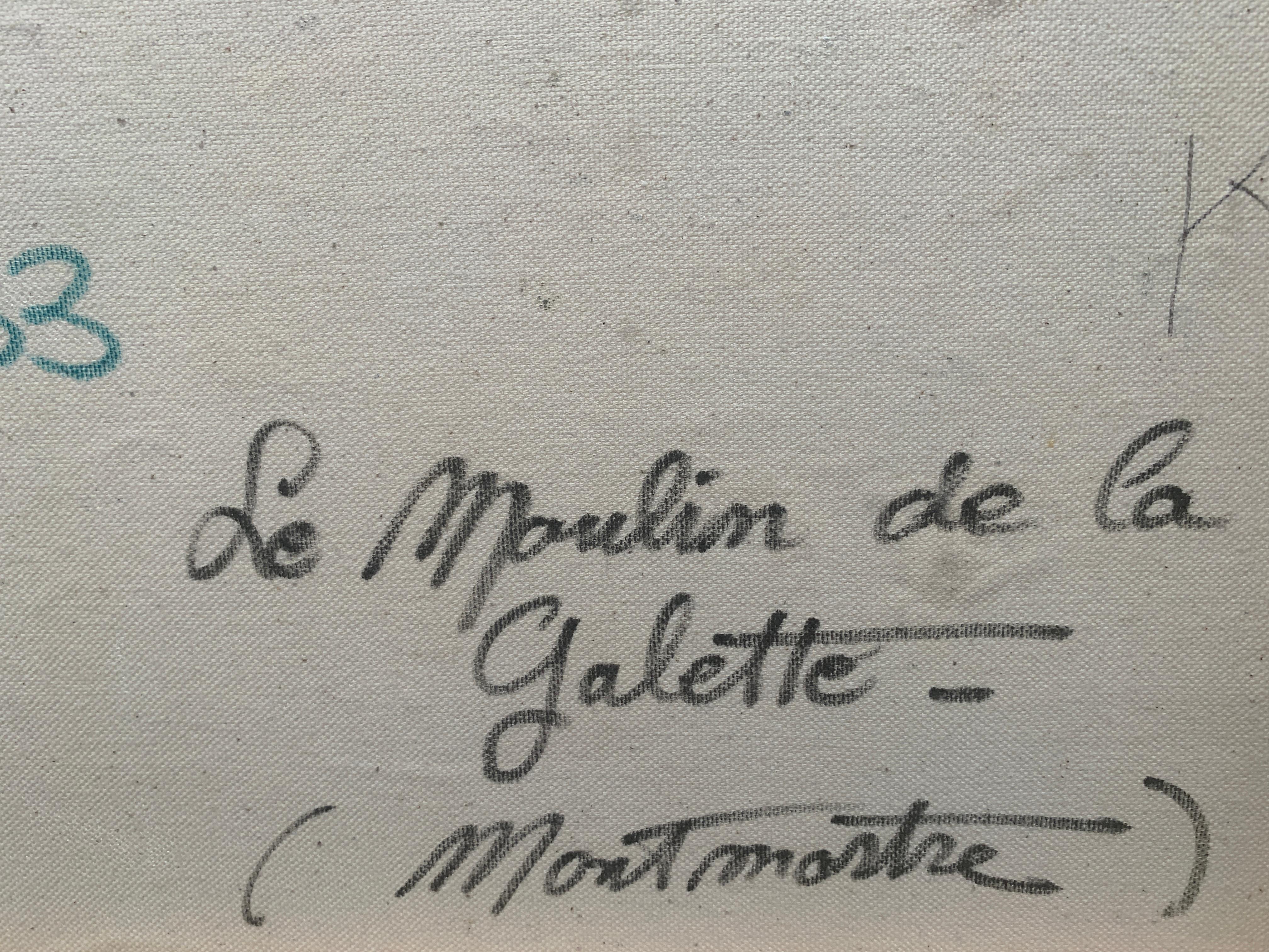 « Le Moulin de la Galette », Lucien Delarue, impressionniste, Paris, 18x22, huile en vente 5
