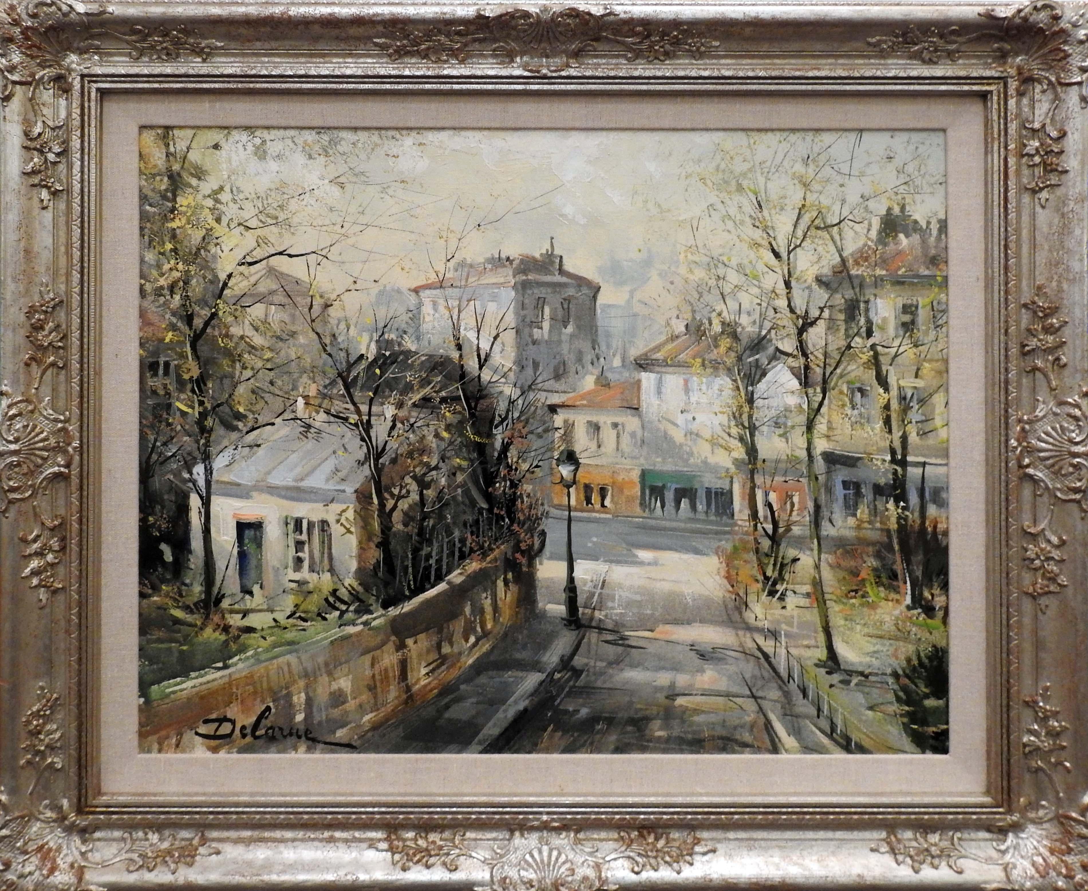 Lucien Delarue est connu dans le monde entier comme un artiste qui capture fidèlement l'ambiance romantique de Paris. Son célèbre sujet de la "rue Lepic", ainsi que d'autres scènes parisiennes, complètent ses représentations romantiques du sud de la