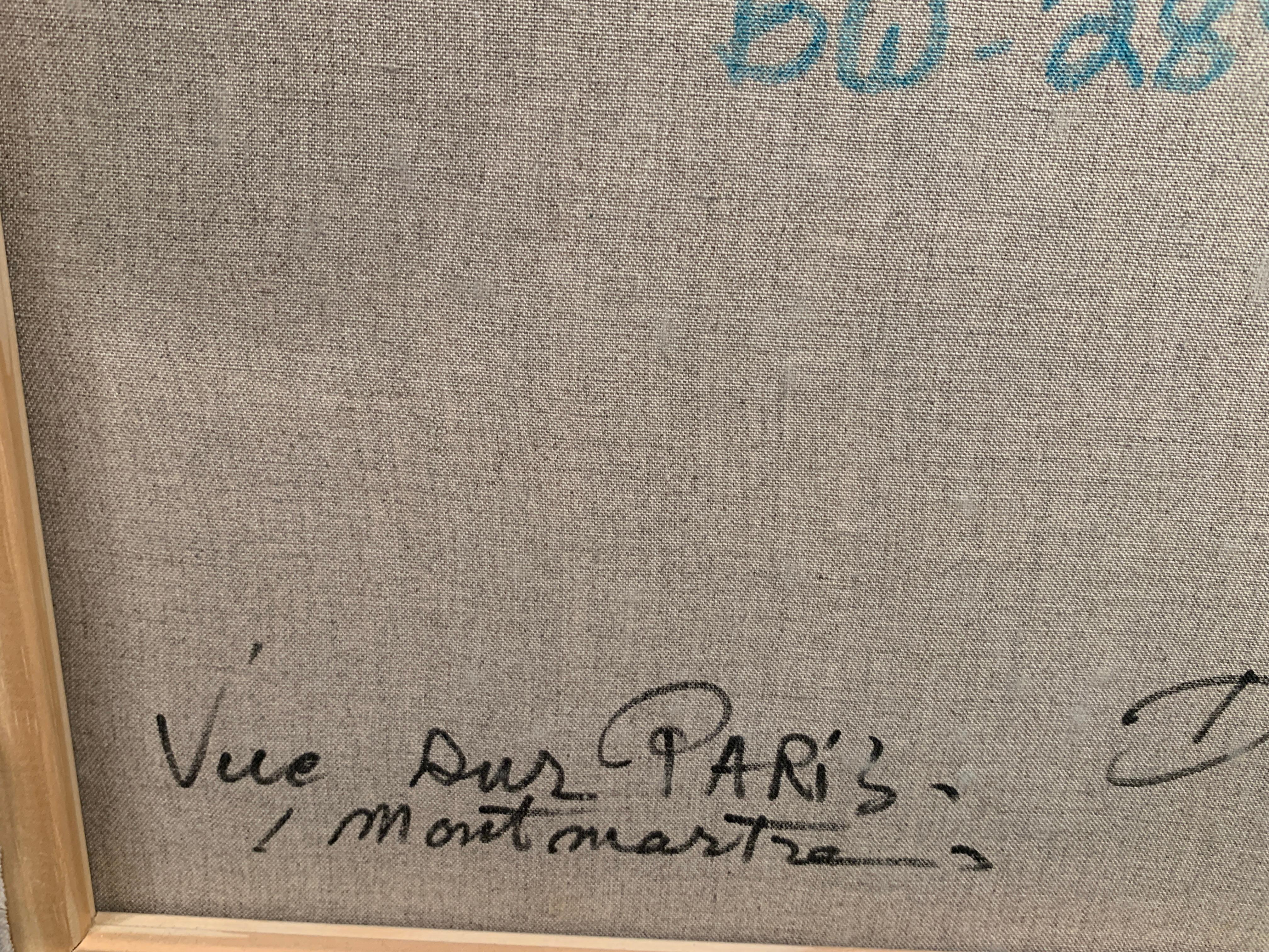 « Vue Sur Montmartre », Lucien Delarue, impressionniste, Paris, 22 x 18, huile originale en vente 8
