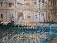 Venetian Forms, Abstract Expressionist Oil on Canvas by Lucien Dulfan
