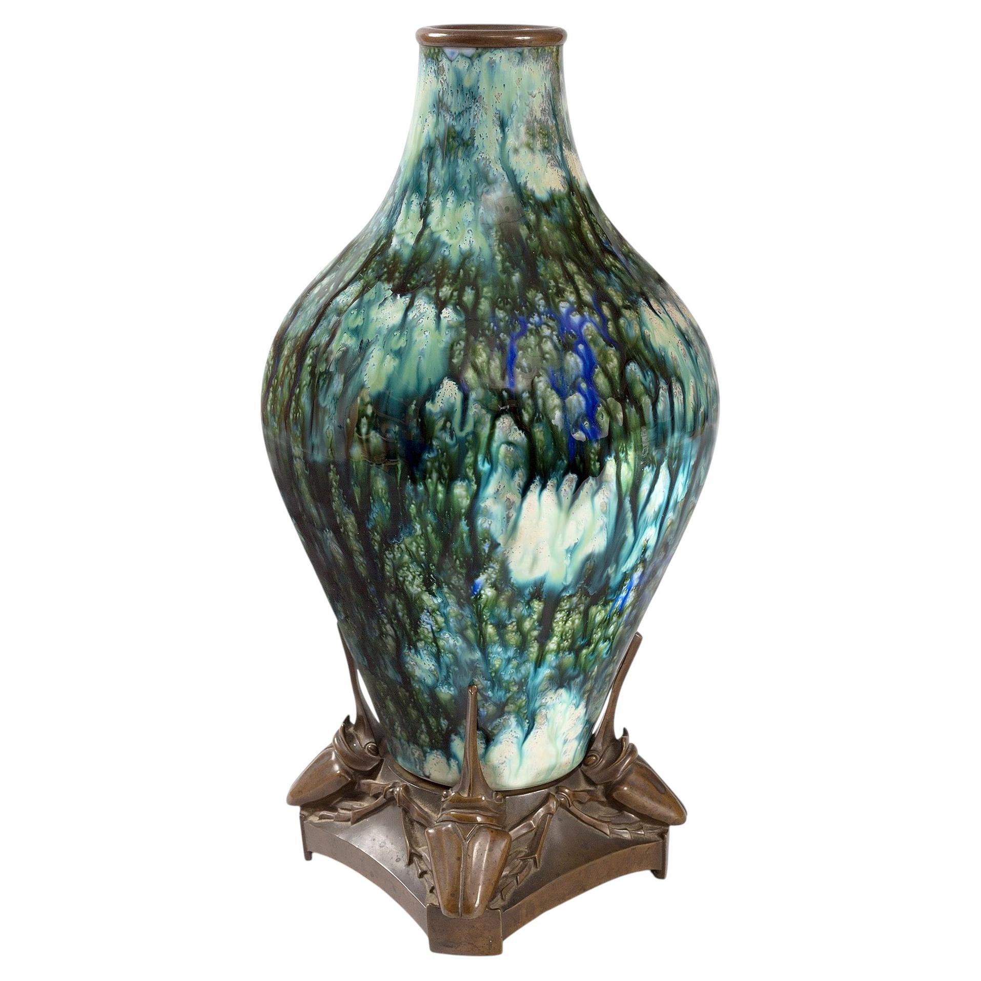 Vaso in ceramica di Lucien Gaillard e Alphonse Adolphe Lamarre