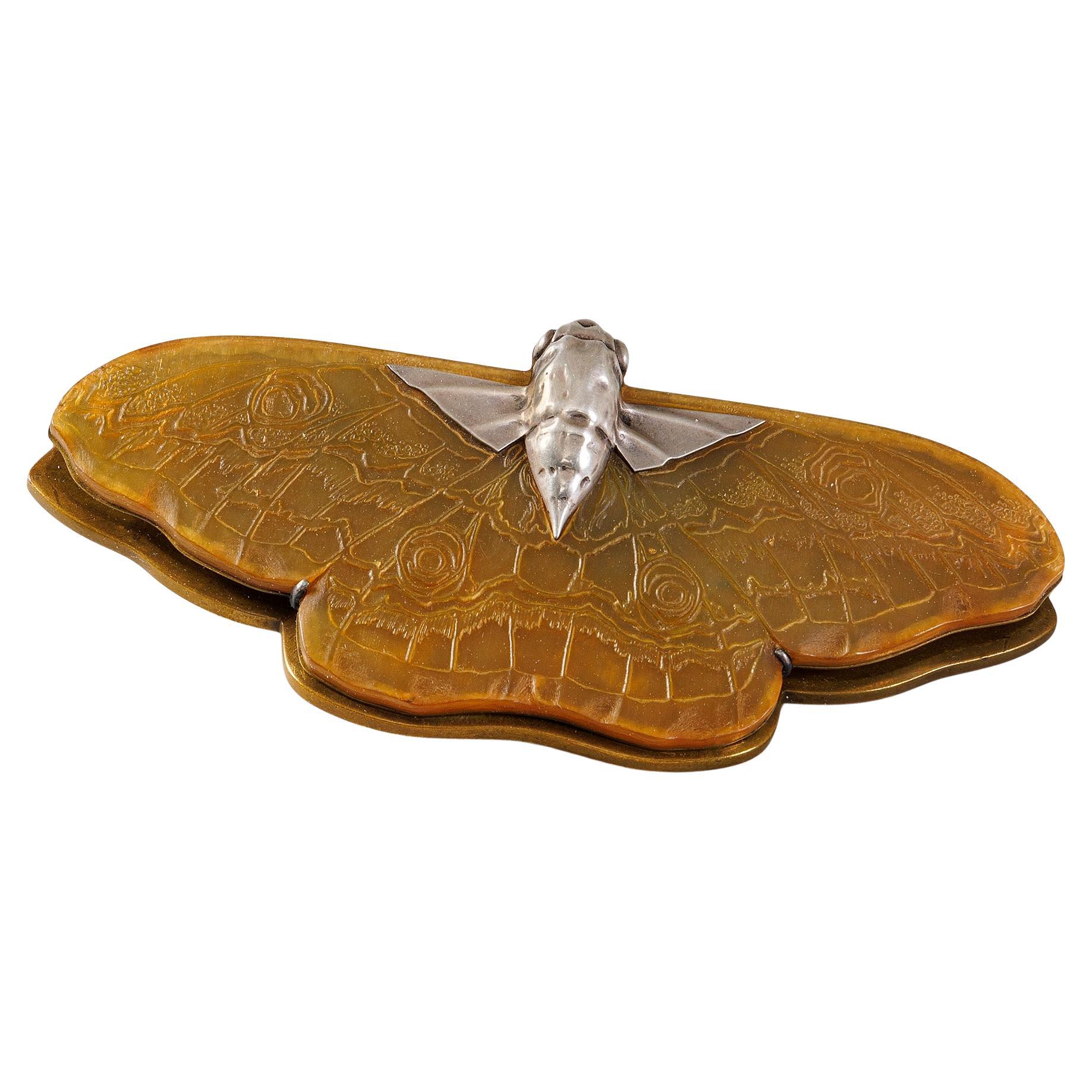 Lucien Gaillard Trombone "Grand Paon de Nuit" en corne sculptée