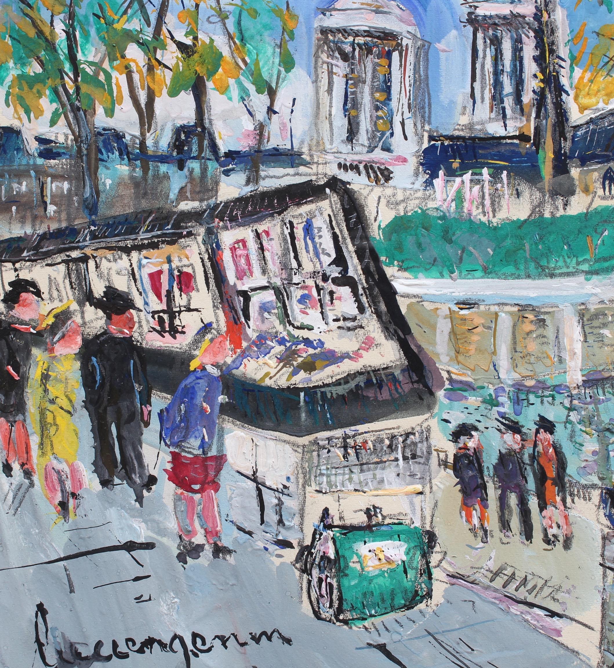 Paris Booksellers (Bouquinistes) Along the River Seine For Sale 4