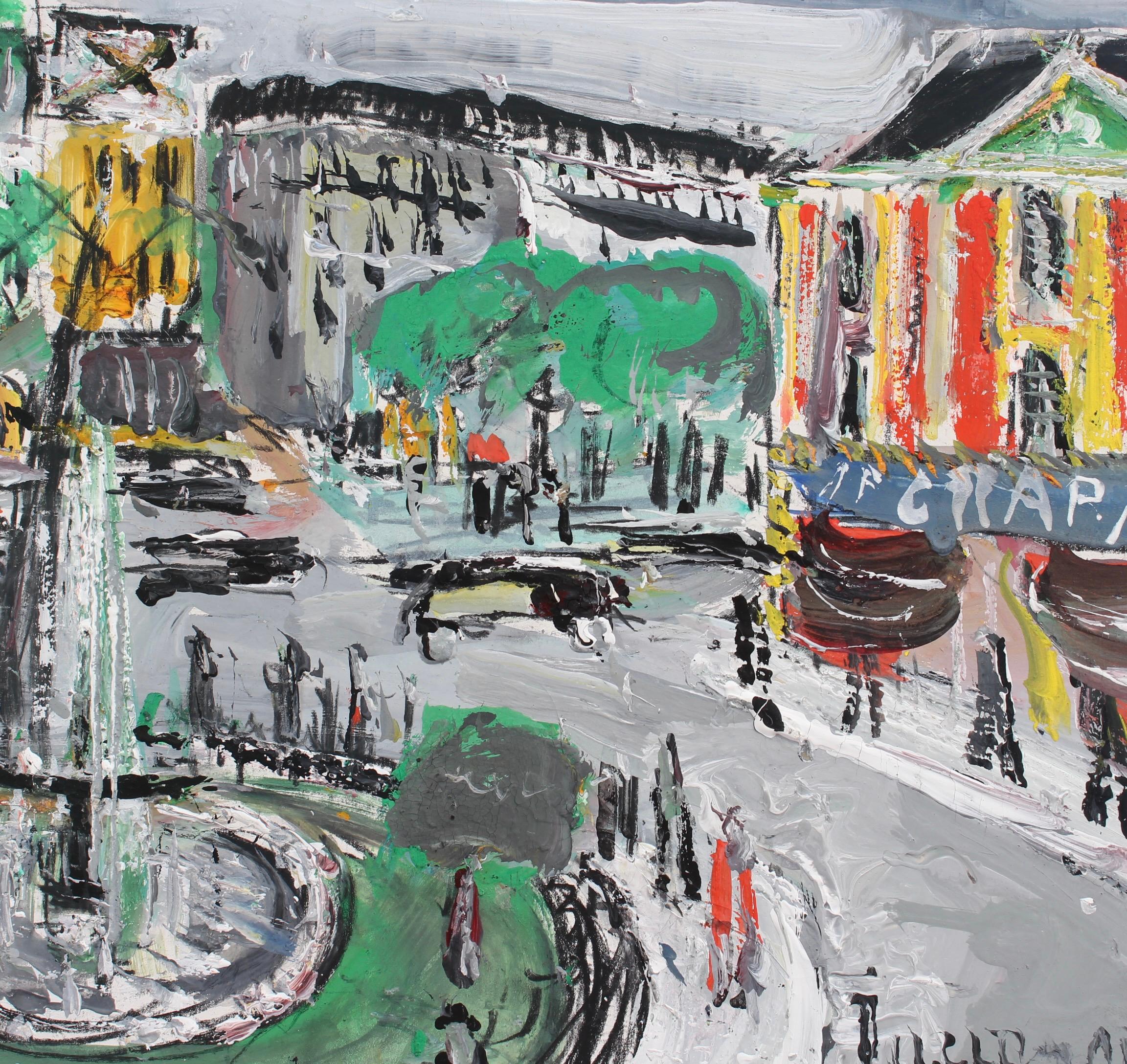 'Place Pigalle', oil and gouache on art paper, by Lucien Génin (circa 1930s). Pigalle is well known to tourists who want to experience 