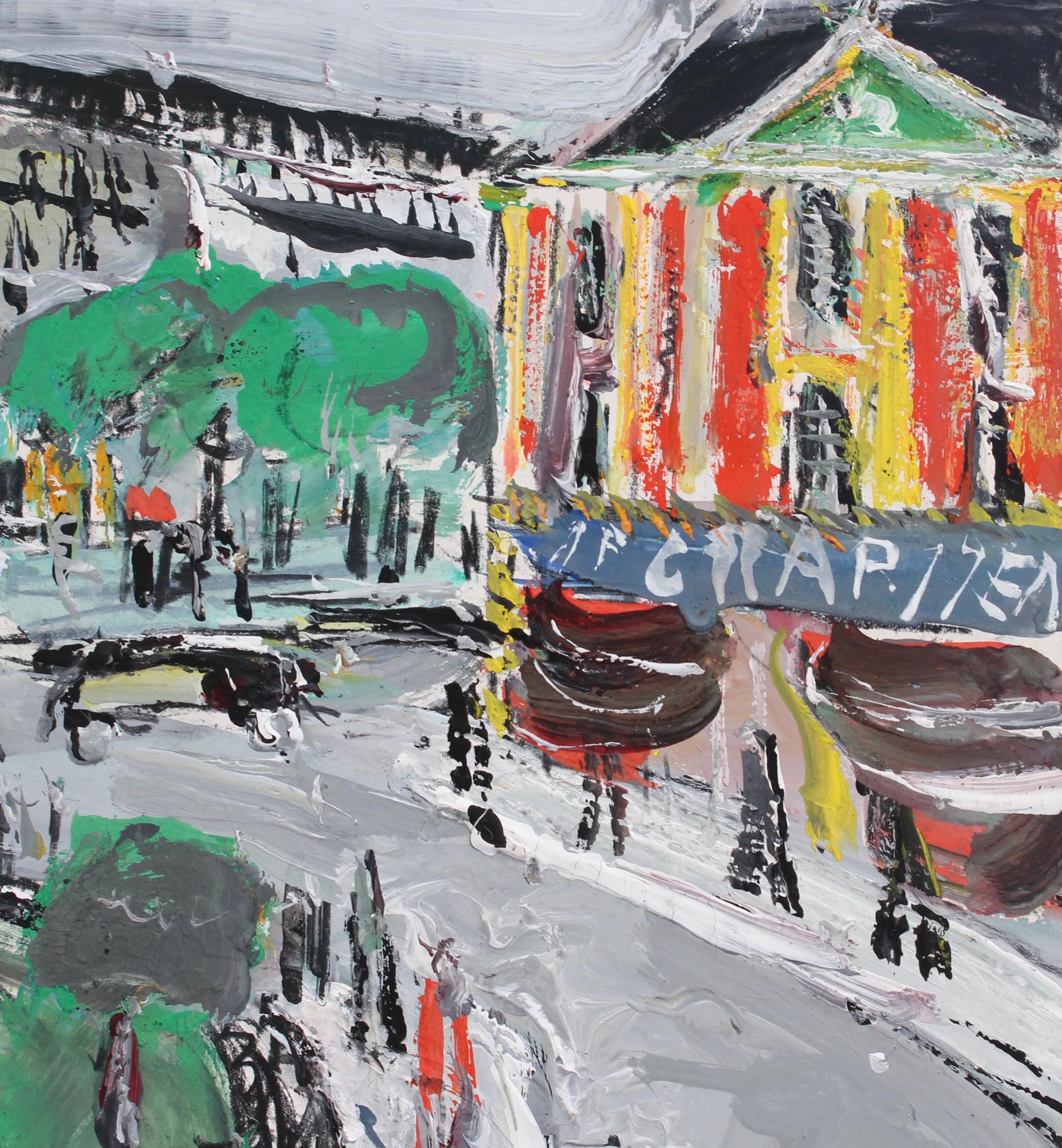 'Place Pigalle', oil and gouache on art paper, by Lucien Génin (circa 1930s). Pigalle is well known to tourists who want to experience 