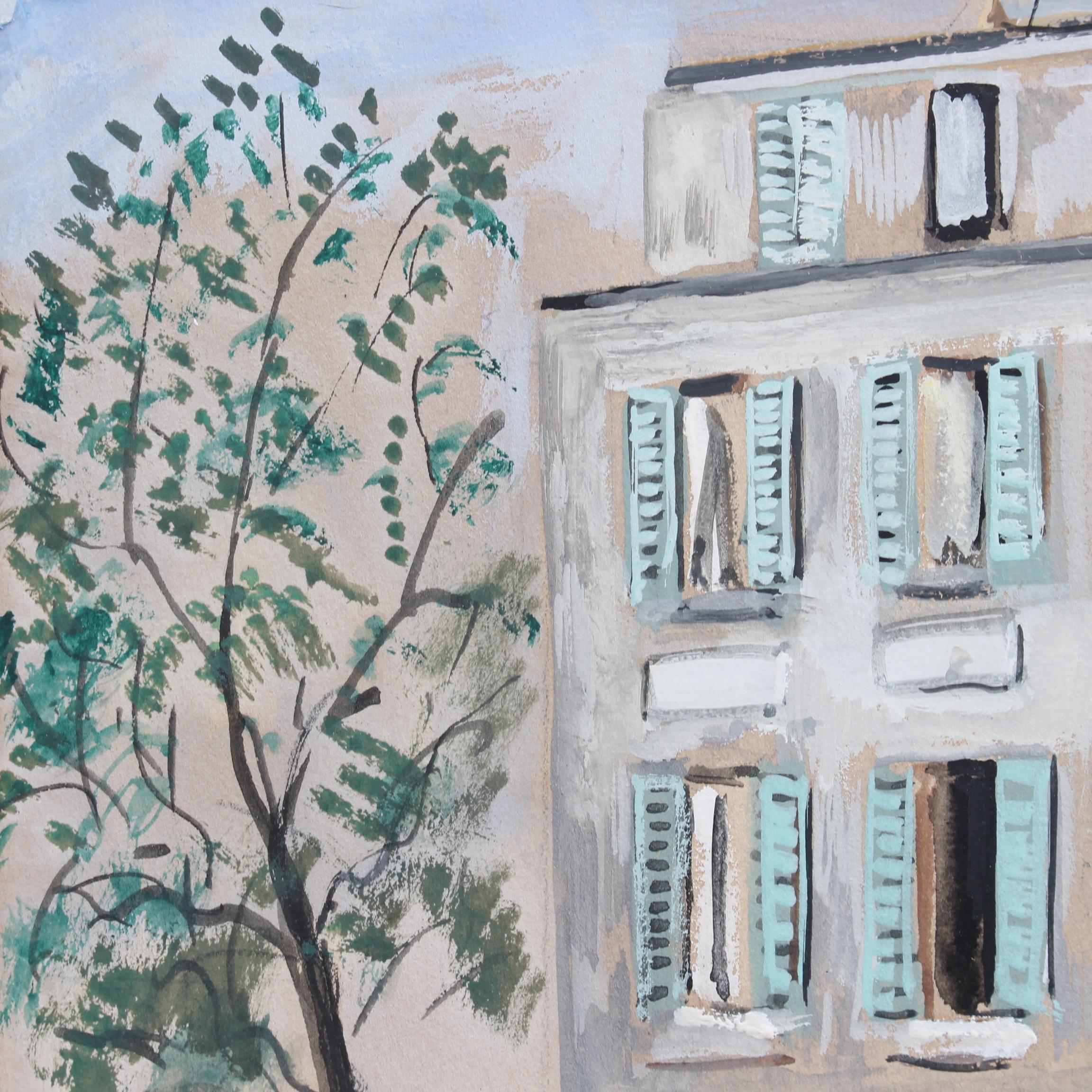 'Restaurant du Coucou Montmartre Paris', gouache on paper, by Lucien Génin (circa 1930s). 