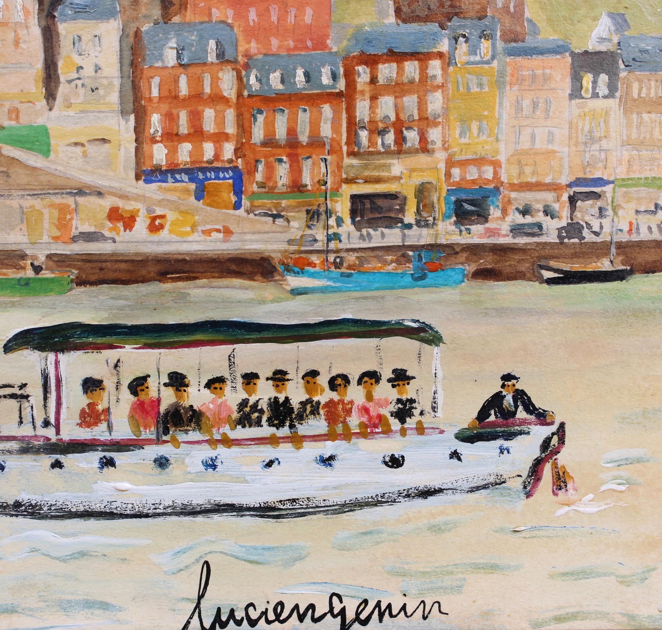 'The Seaside Resort of Dieppe' Vintage Oil Painting For Sale 18