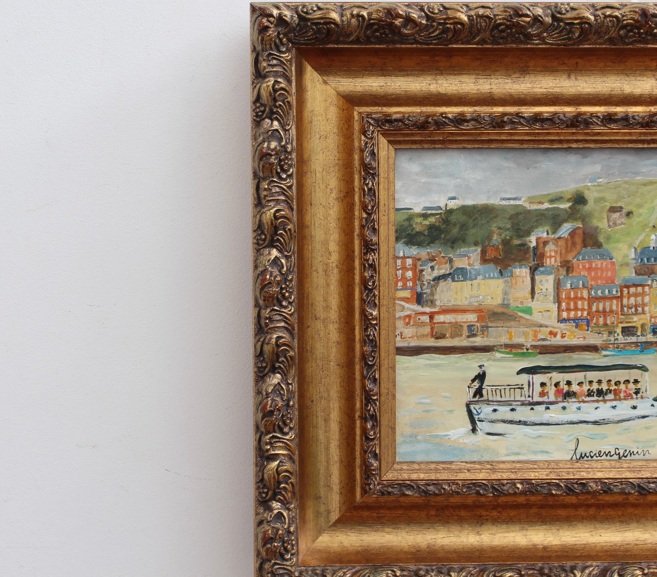 'The Seaside Resort of Dieppe' Vintage Oil Painting For Sale 3