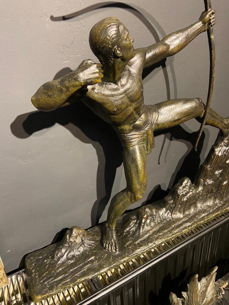 Lucien Gibert Bronze Statue 'The Archer' French Art Deco Sculpture For Sale 2