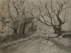 LUCIEN GOBEIL - 'Sans Titre' - Fine Sepia Tone Etching - Canada - 20th Century