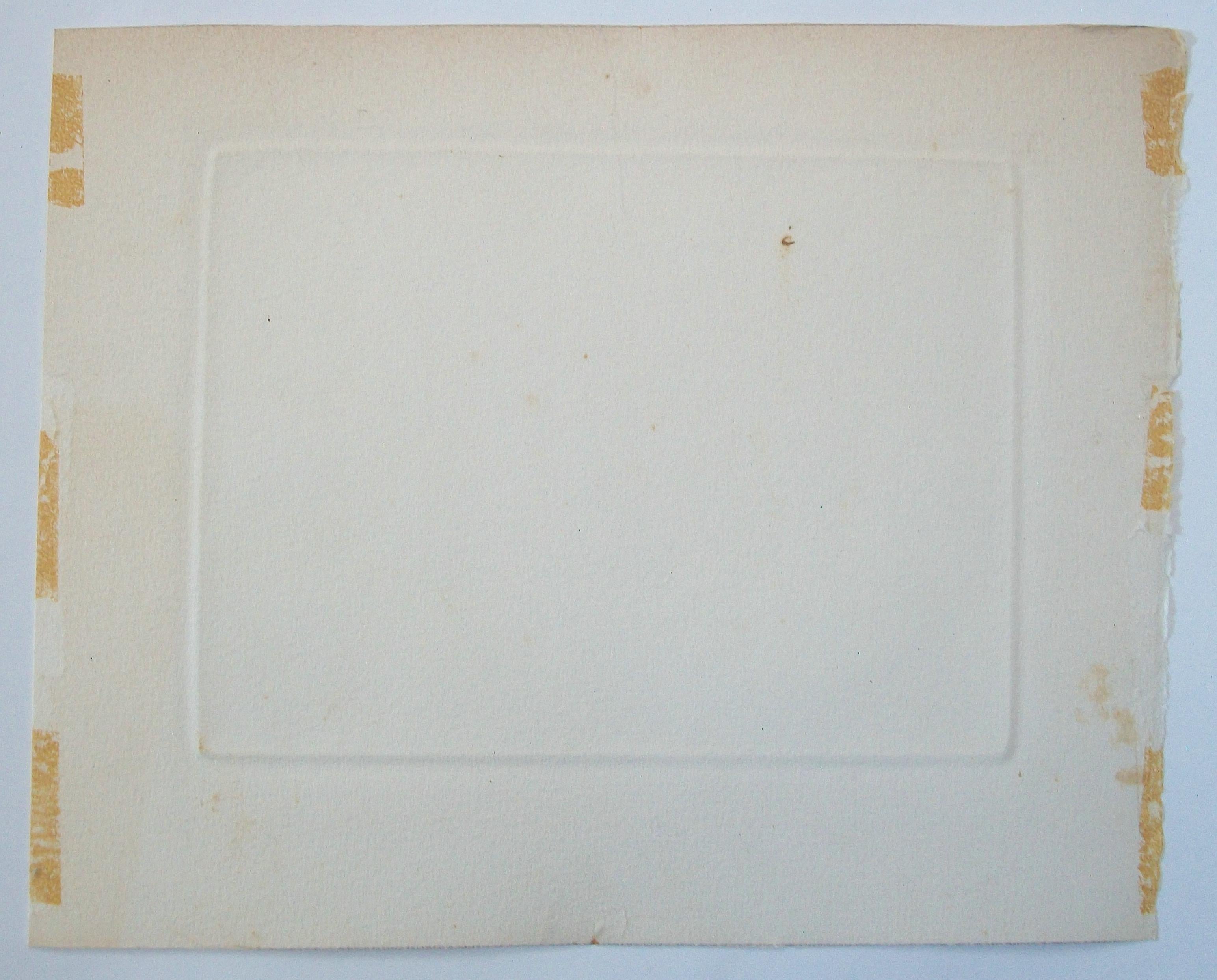 LUCIEN GOBEIL  Sans Titre  feine Sepia-Ton-Radierung  Kanada  20. Jahrhundert (Papier) im Angebot