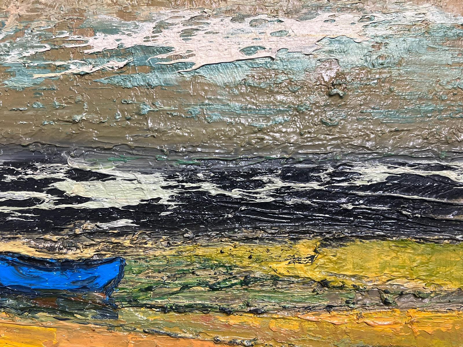Moored Boat on the Beach
signed by Lucien Gondret (French 1941-2023)
signed oil on canvas, unframed
canvas: 9 x 13 inches
provenance: the artists estate, France
condition: very good and sound condition