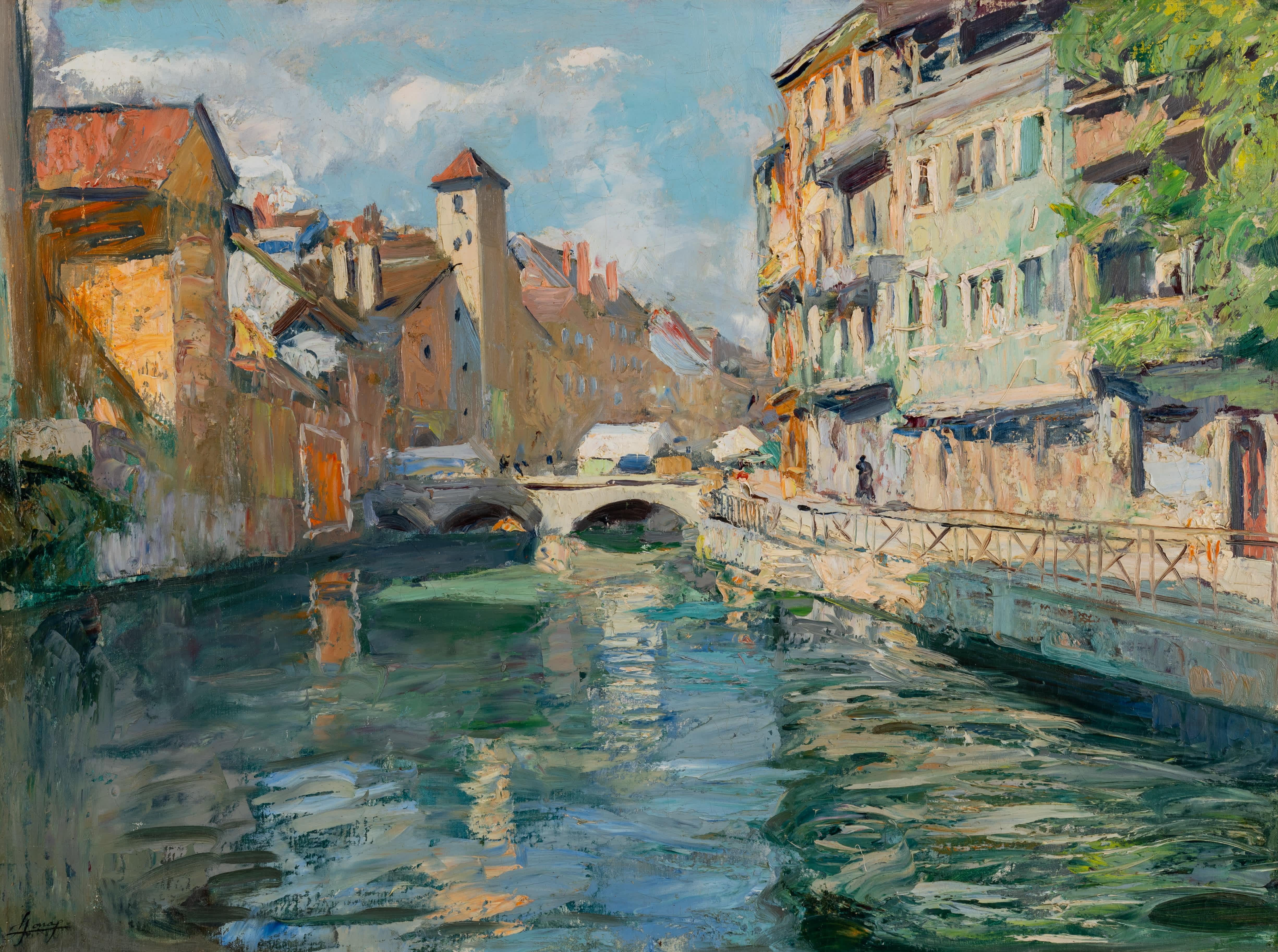 Vista del canal - Painting de Lucien-Hector Jonas