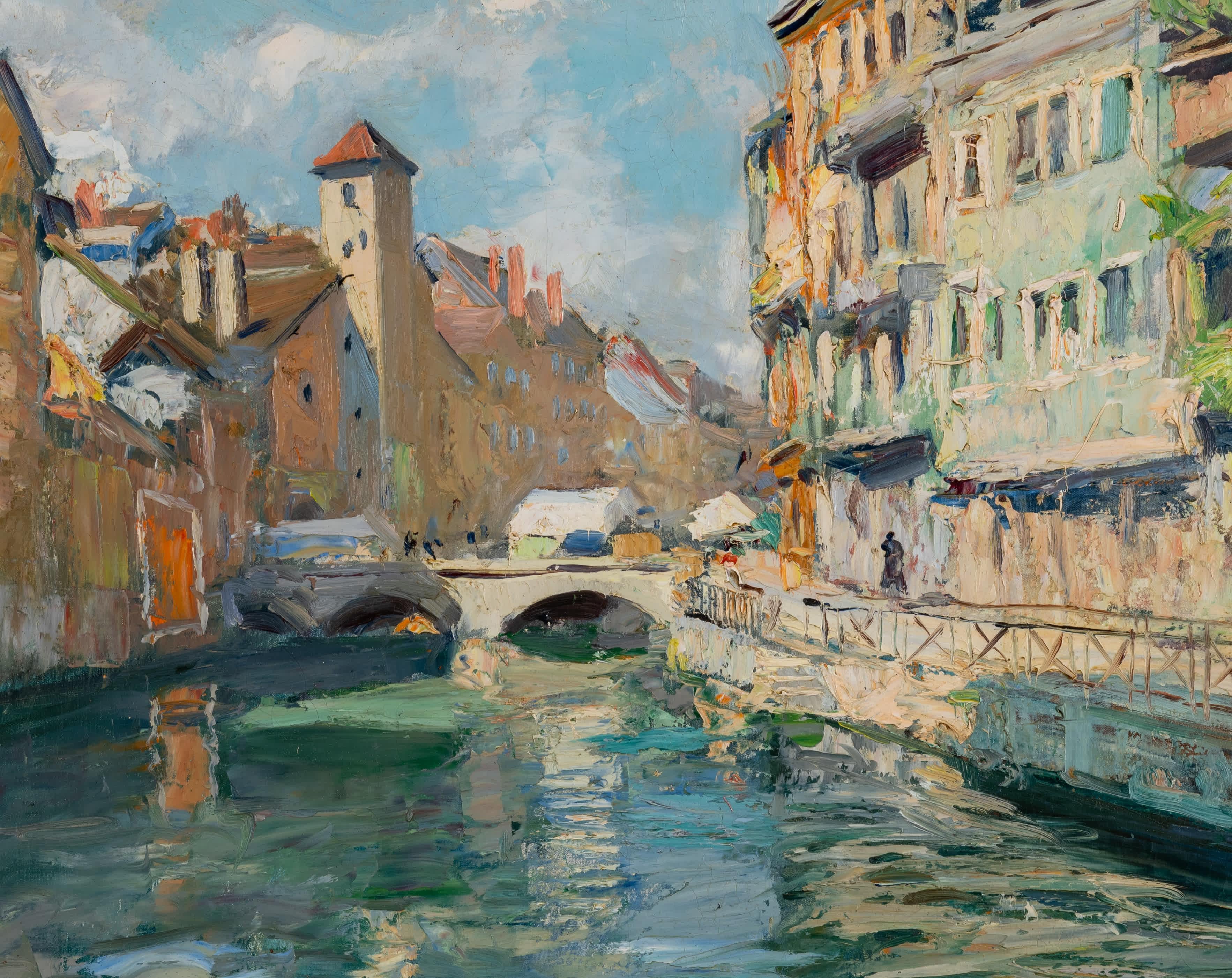 Vista del canal - Painting Expresionista de Lucien-Hector Jonas