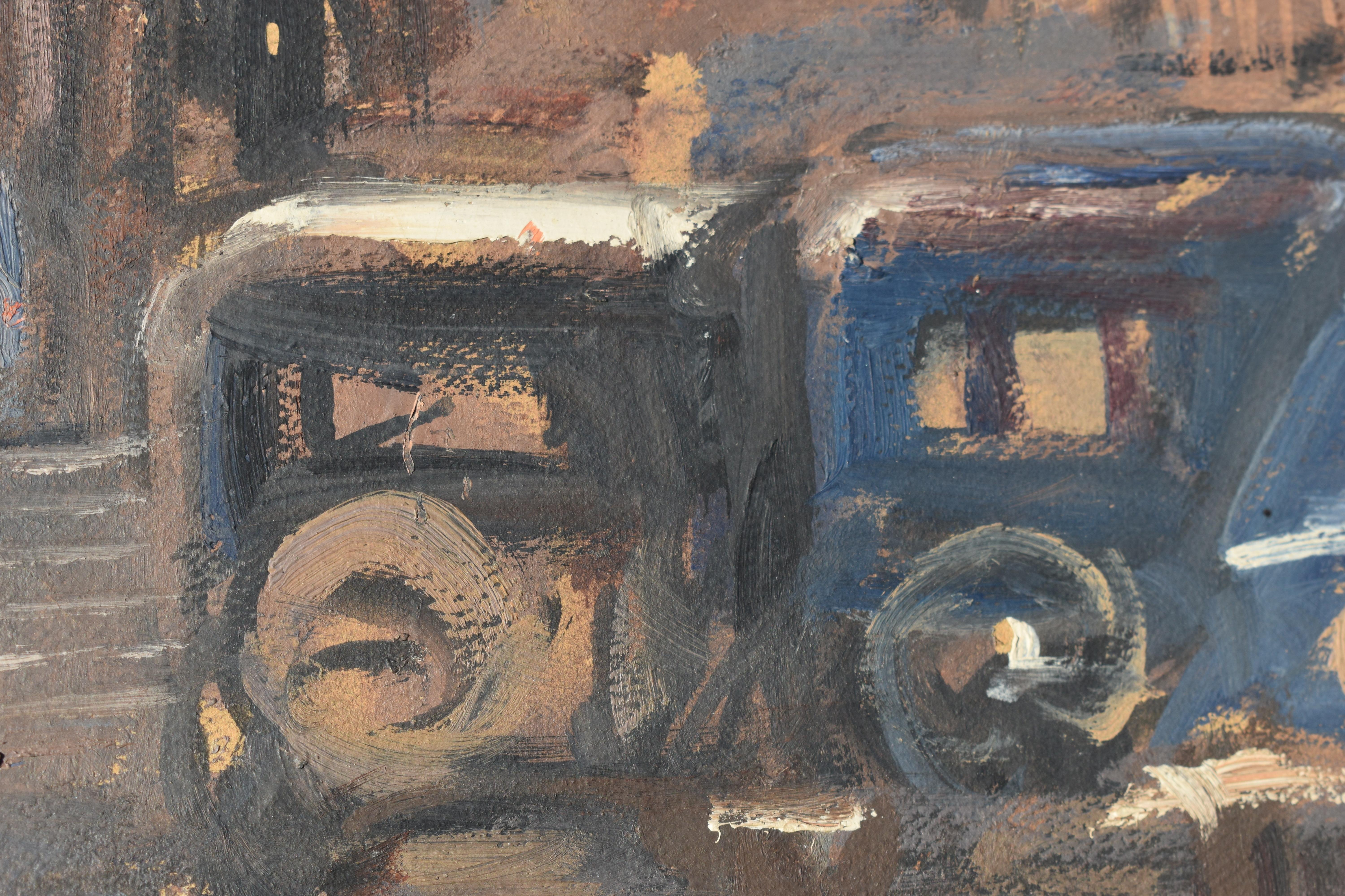 Lucien Hector JONAS (1880-1947)  Französisches postimpressionistisches Ölgemälde von Dijon (Braun), Landscape Painting, von Lucien Hector Jonas 