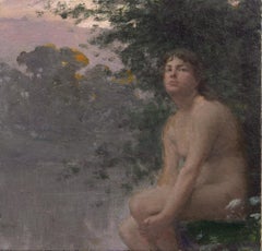 Badende in der Abenddämmerung", Salon des Artistes Français, École des Beaux-Arts, Paris