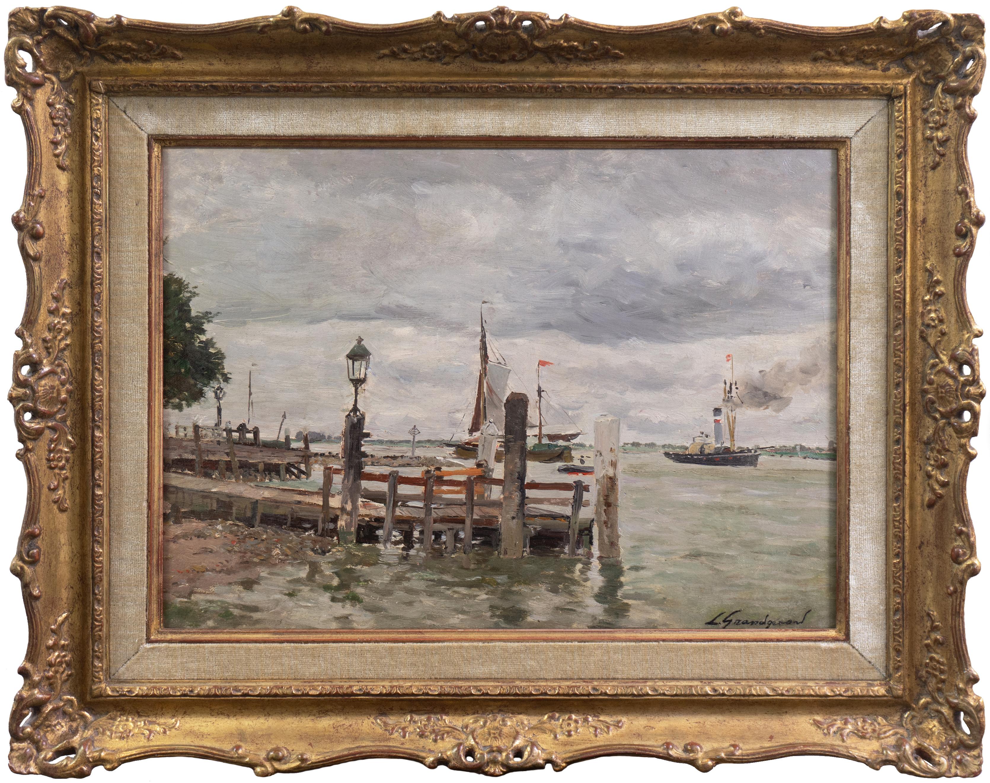 Lucien Henri Grandgérard Landscape Painting – Landschaft", Paris, Salon des Artistes Français, Académie Julian