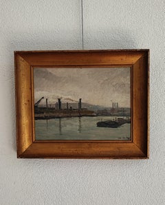 River port and barges