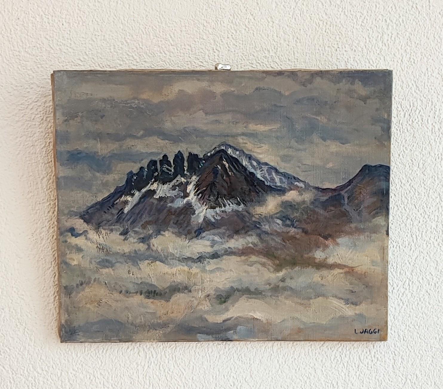 Toothed mountains - Painting by Lucien Jaggi