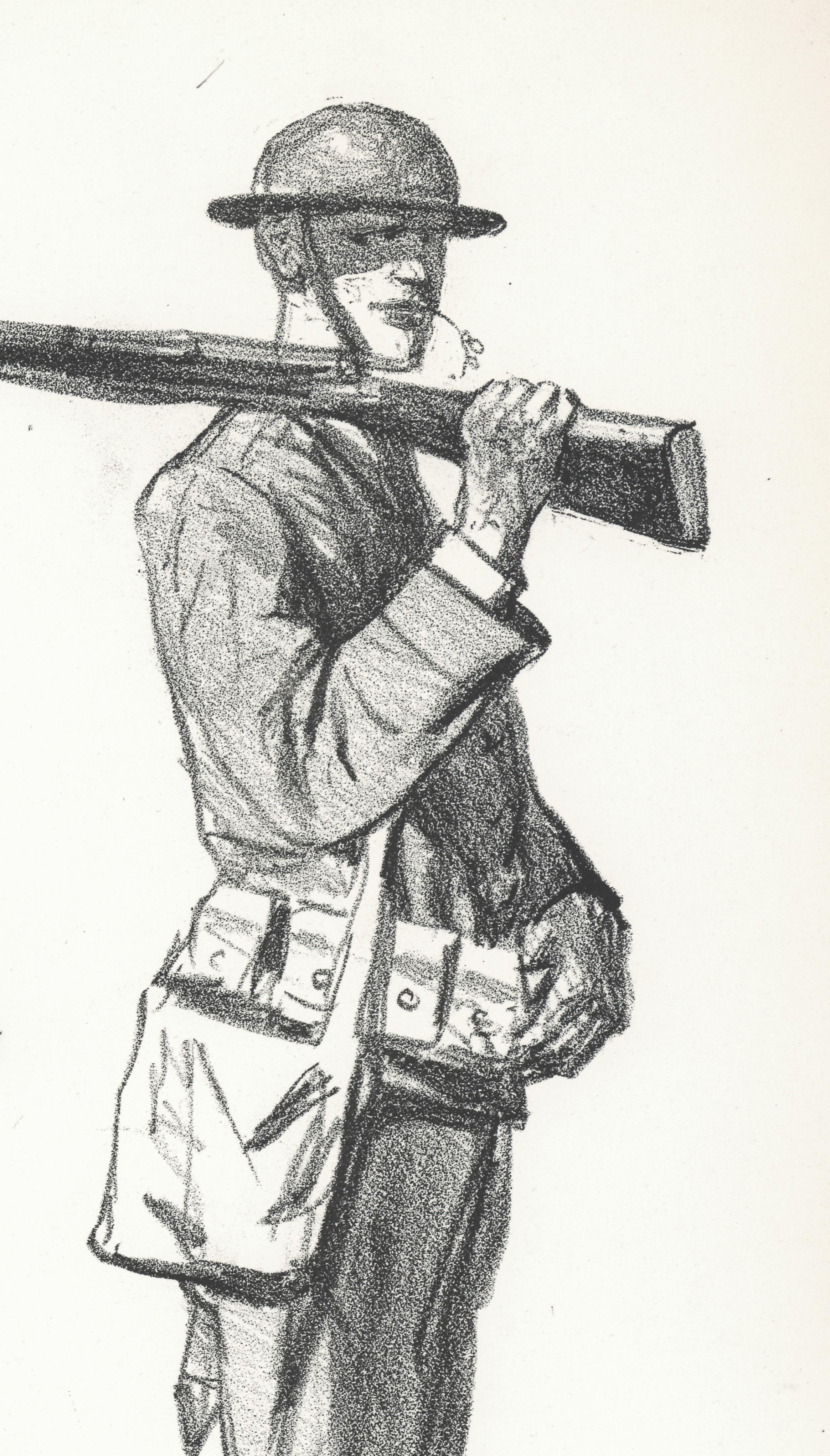WWI American Soldiers - Print by Lucien Jonas