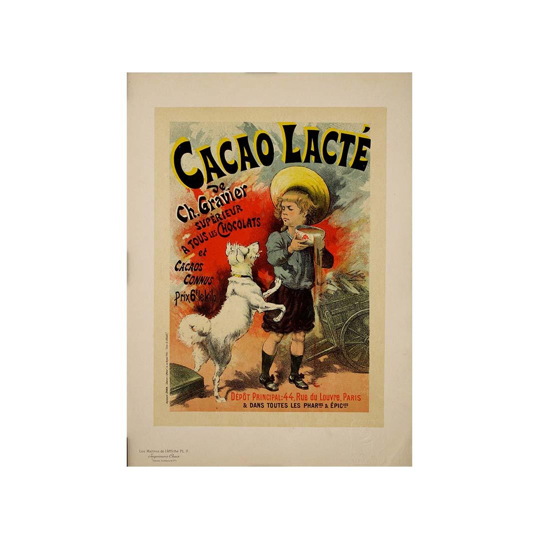 Dieses bezaubernde und farbenfrohe lithografische Plakat wurde 1896 von Lucien Lefèvre geschaffen und ist Teil der kultigen Serie Les Maîtres de l'Affiche (Meister des Plakats), die von Jules Chéret herausgegeben wurde. Sie wirbt für das Produkt