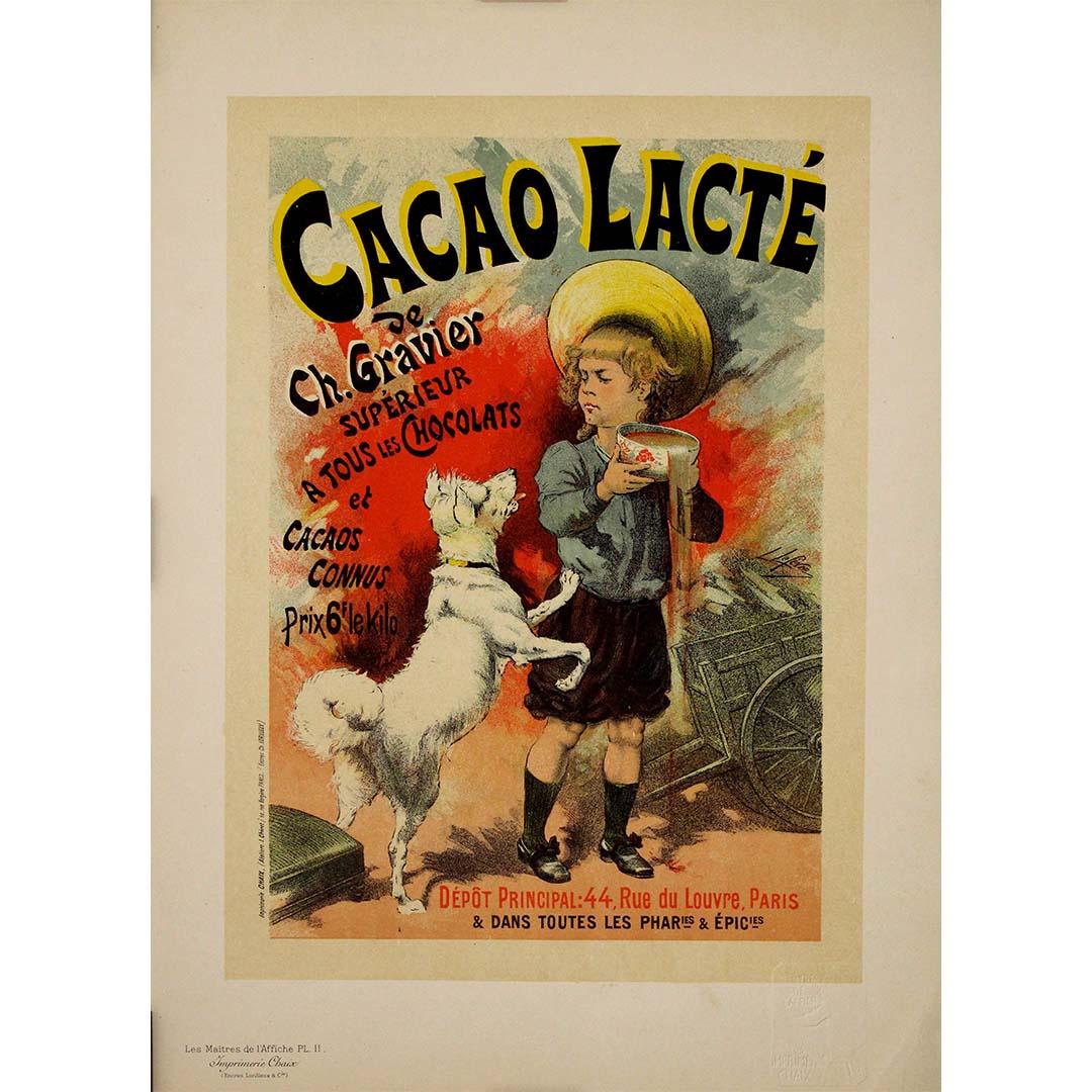 1896 Les Maîtres de l'Affiche poster Lucien Lefèvre CACAO lacté de Ch. Gravier