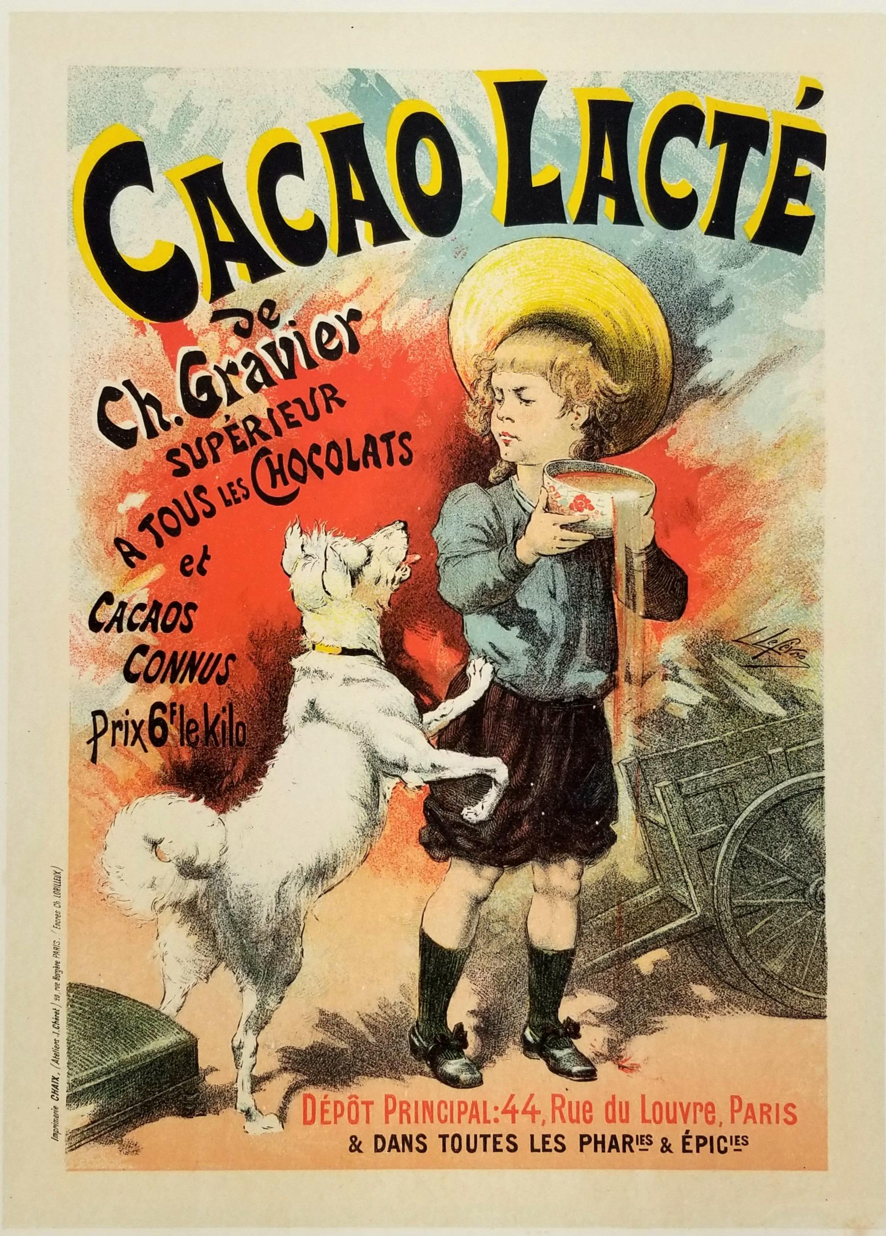 Lucien Lefevre Print - Cacao lacté, de Ch. Gravier.
