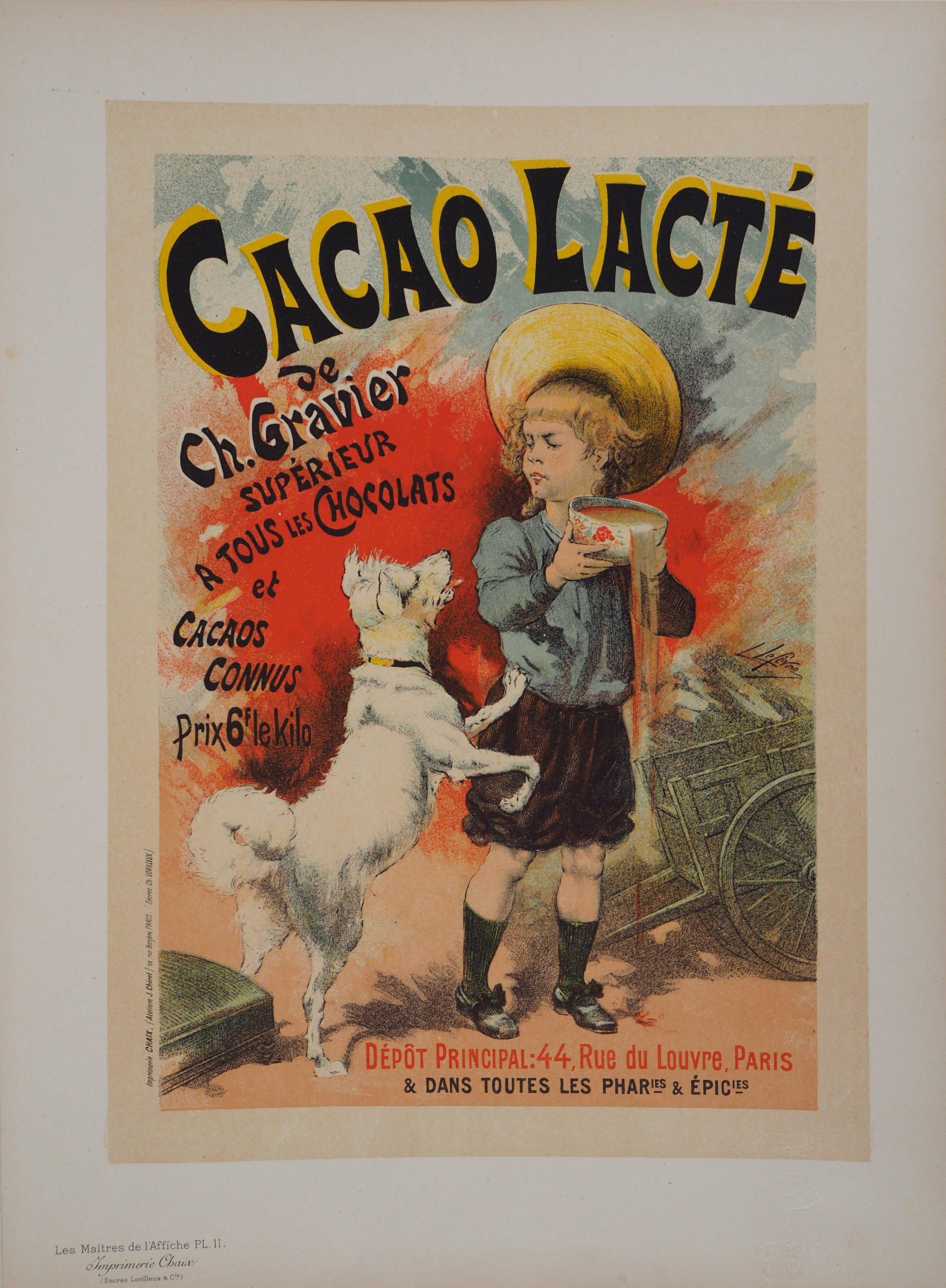 Cacao lacté (Cacao lechoso) - Litografía (Les Maîtres de l'Affiche), 1895 - Print de Lucien Lefevre