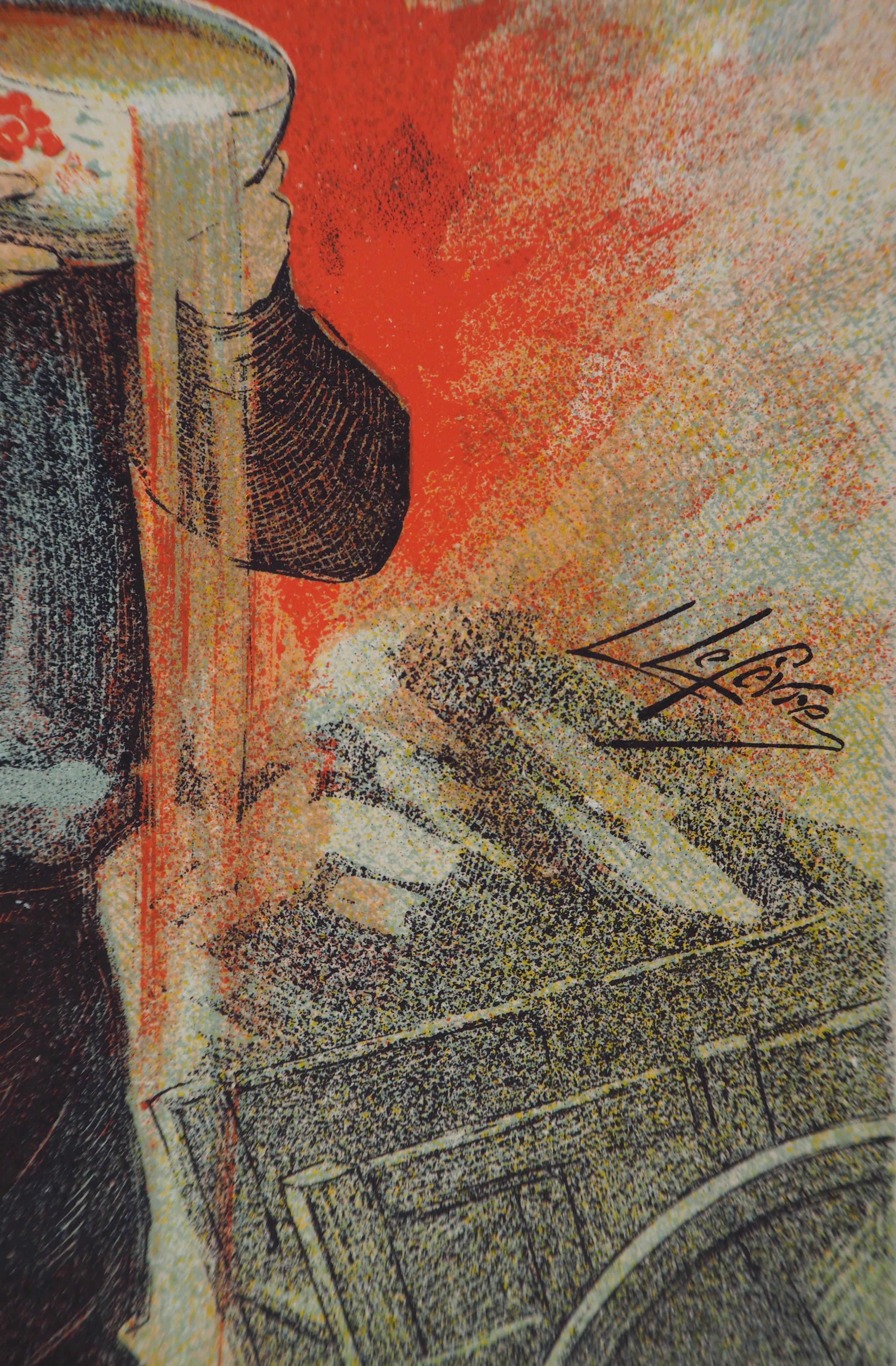 Cacao lacté (Cacao lechoso) - Litografía (Les Maîtres de l'Affiche), 1895 - Print Art Nouveau de Lucien Lefevre