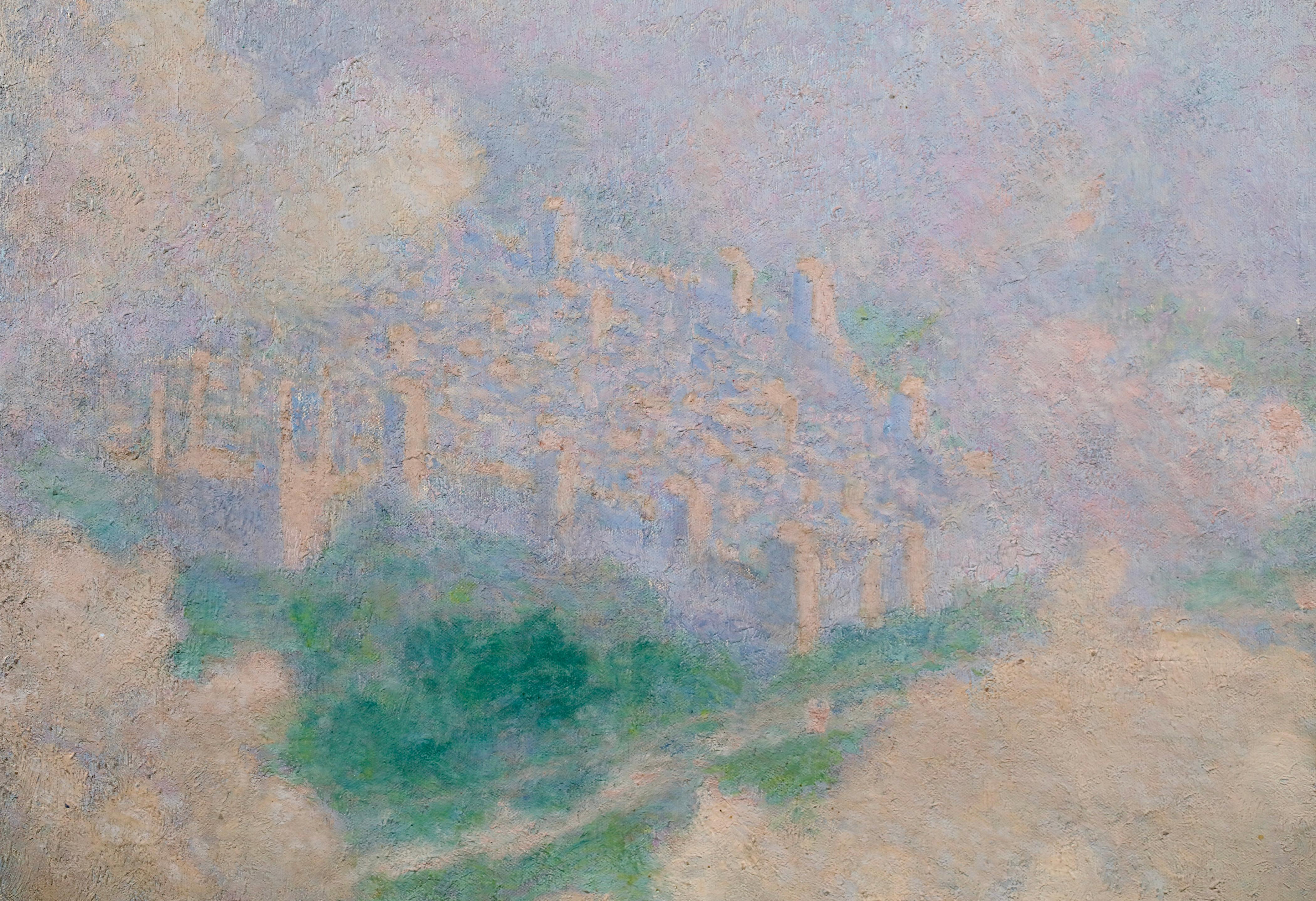 Un mystique en prière - Huile figurative post-impressionniste de Lucien Levy-Dhurmer en vente 5