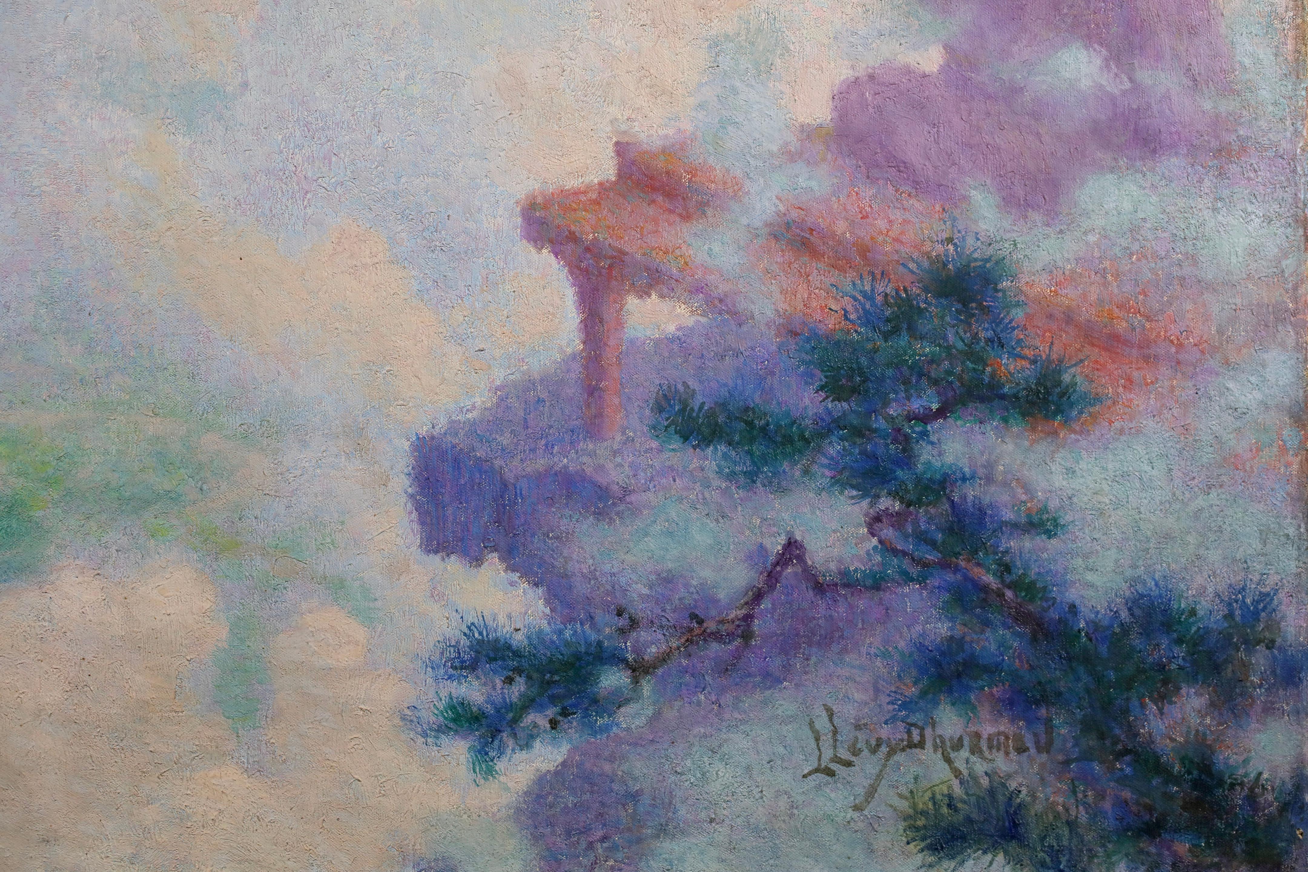 Un mystique en prière - Huile figurative post-impressionniste de Lucien Levy-Dhurmer en vente 7