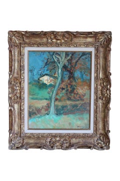 Vintage Landscape Ölgemälde auf Leinwand, Französisch Fauvist Landschaft