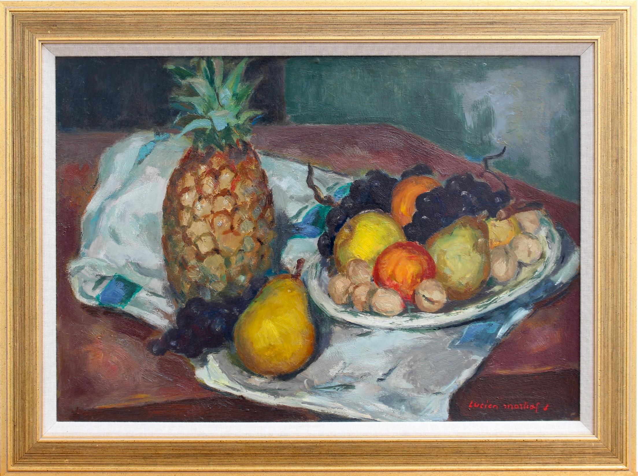 Lucien Martial Still-Life Painting - Still Life with Pineapple