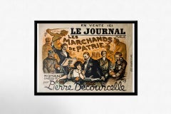 Affiche originale du roman « Les marchands de patrie » de Pierre Decourcelle, 1915