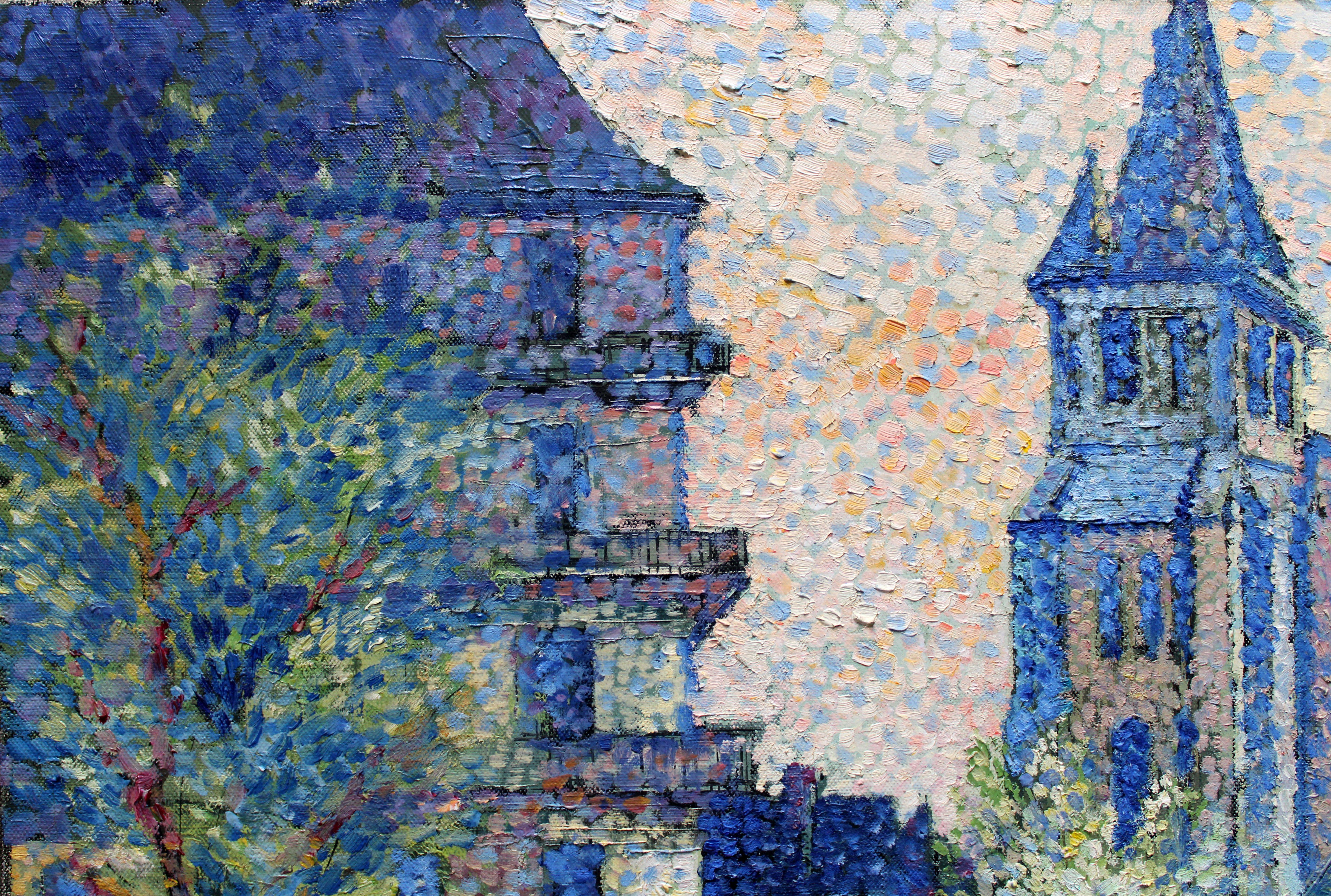 Saint-Germain-des-Prés. 1946. Oil on canvas, 73x92 cm For Sale 1