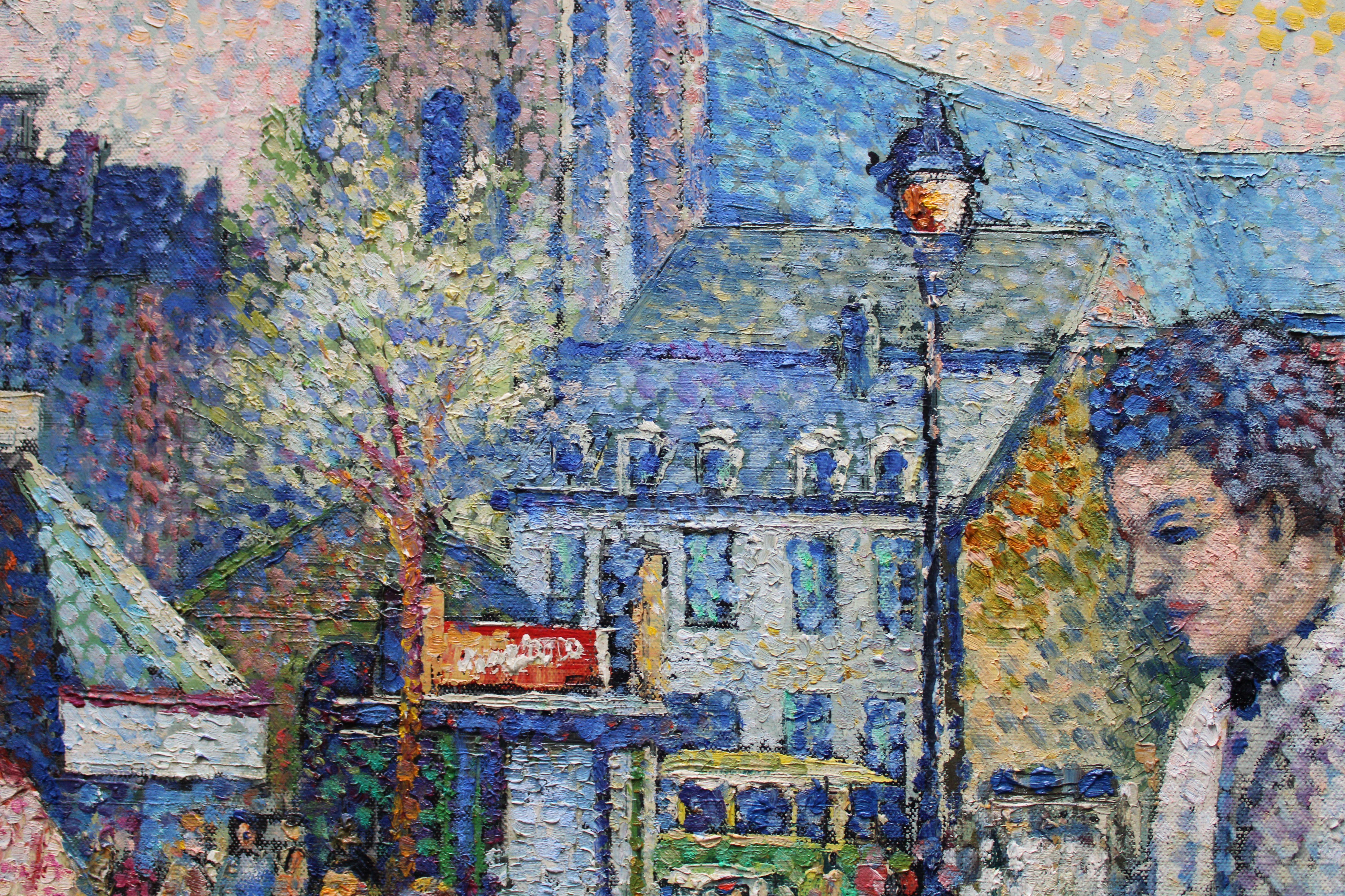 Saint-Germain-des-Prés. 1946. Oil on canvas, 73x92 cm For Sale 3