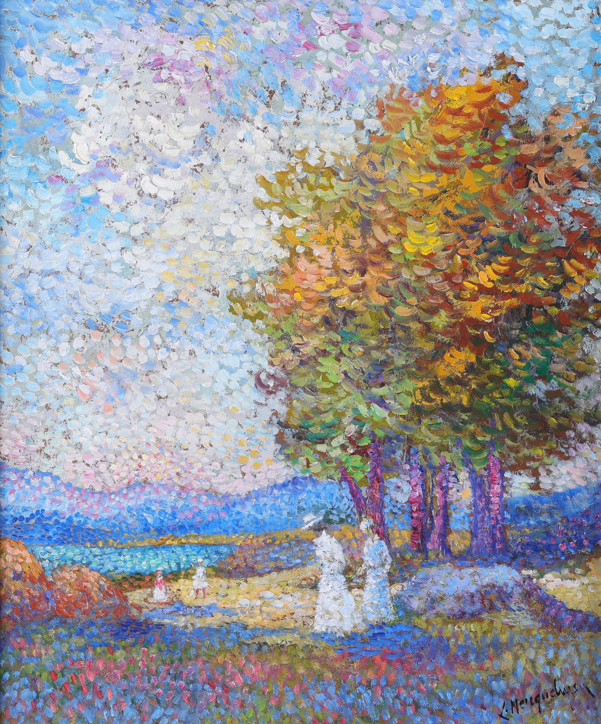 'La Cote Pres de St.Tropez'  The Coast Near St. Tropez. A pointillist painting For Sale 1